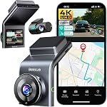BOTSLAB 4K Dual Dash Cam Front and Rear, STARVIS 2 Sensor, Voice Control, 170° Wide Angle, 5GHz WiFi, Built-in GPS, WDR Night Vision, 24H Parking Mode (No Card)