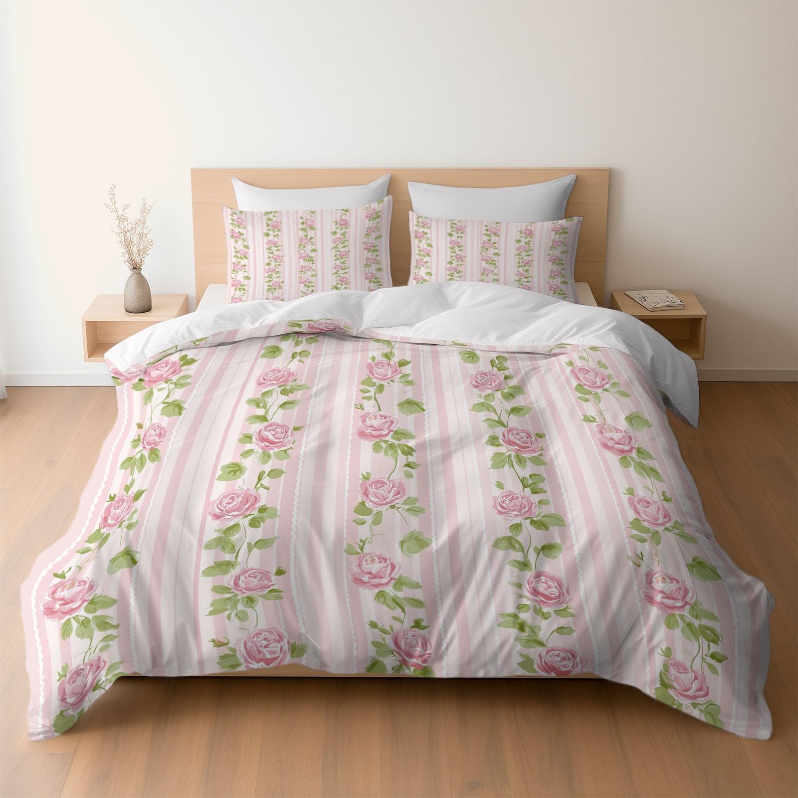 Housse de couette blanc 140x200 cm anti-allergie et facile à repasser avec zip