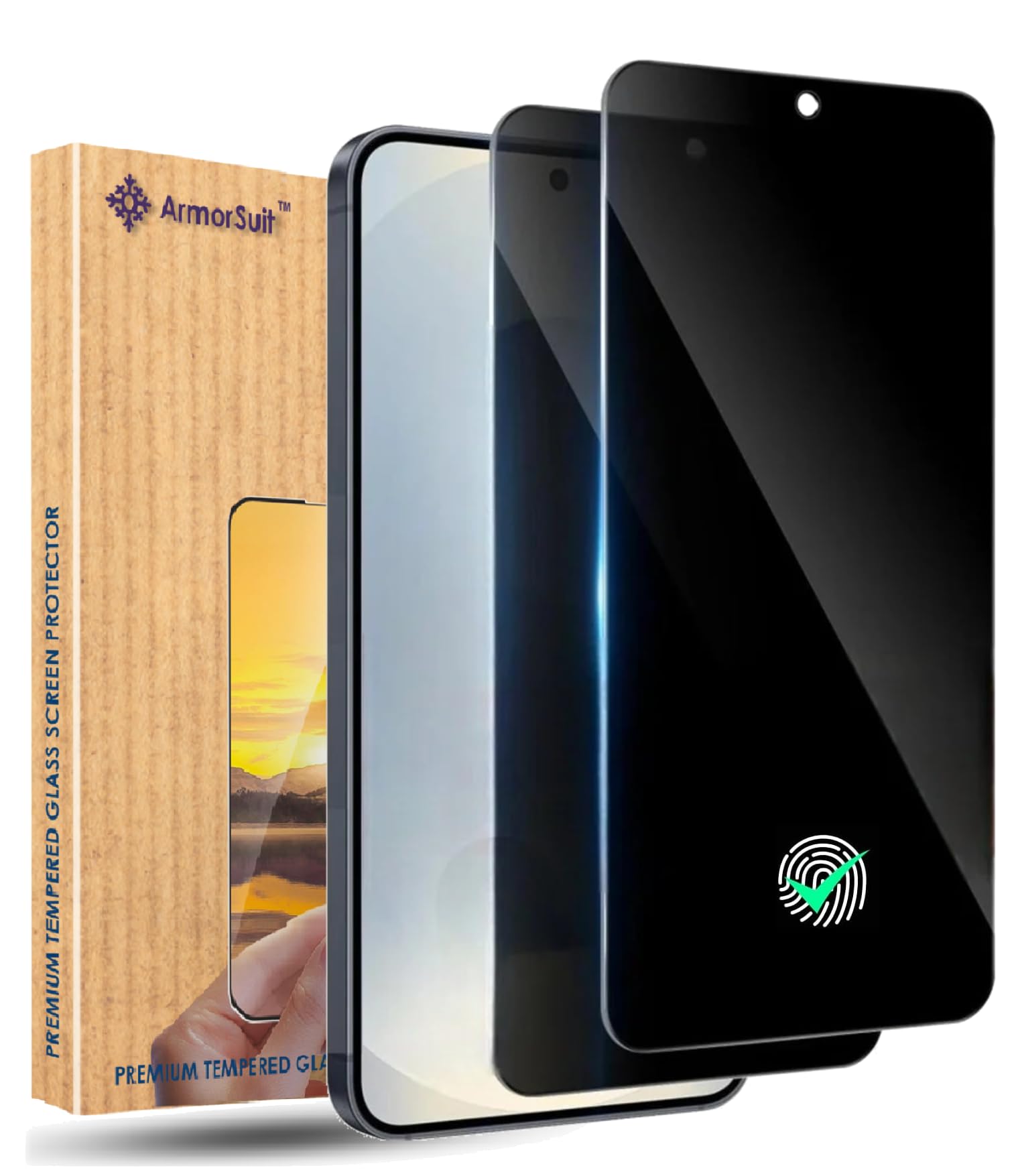 ArmorSuit 2 Pack Anti-Spy Privacy Tempered Glass Screen Protector Guard for Samsung Galaxy S24 / Galaxy S25 (6.2 Inch)-image-37