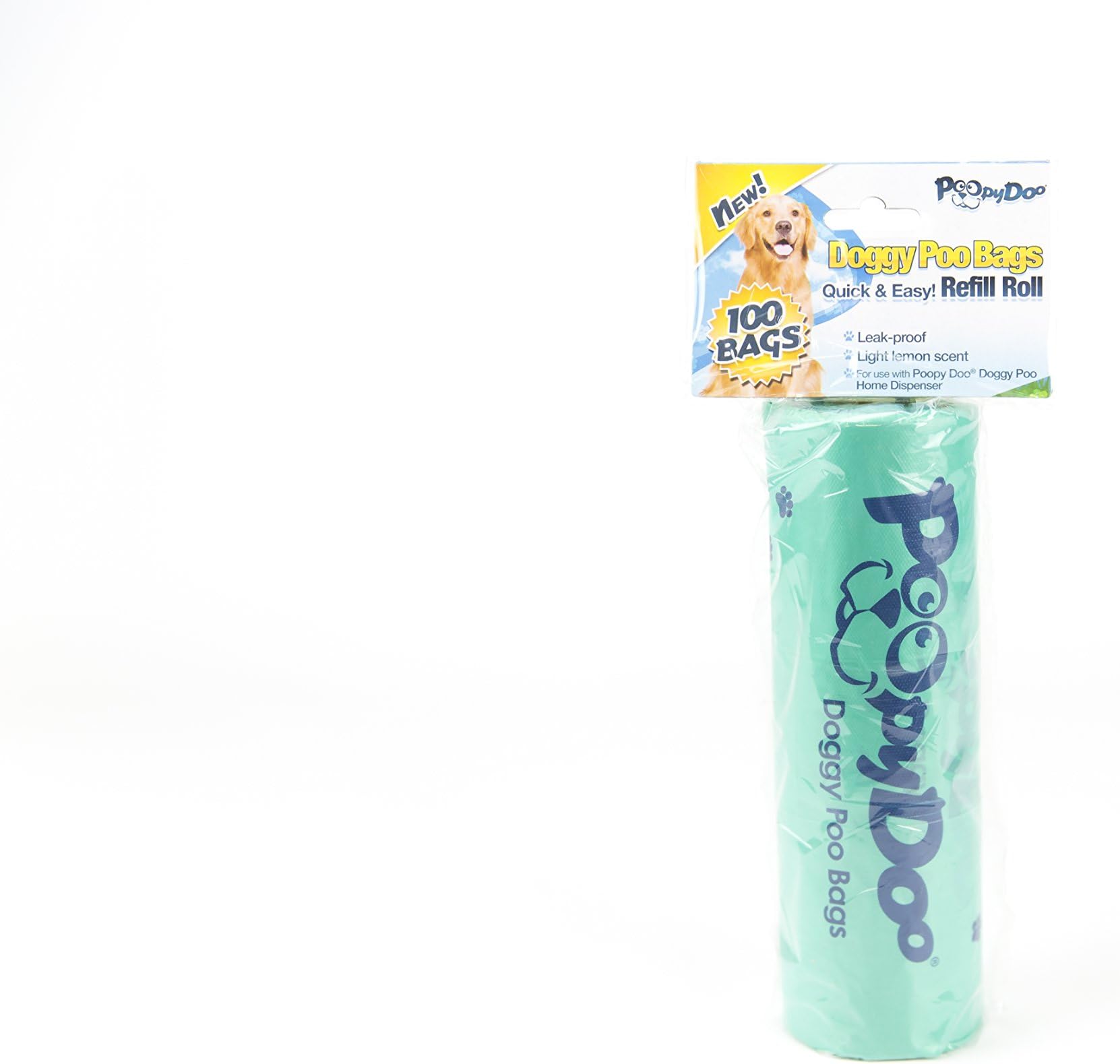 Poopy Pouch Tie-Handle Pet Waste Bags - 1,200pcs of 7"x15" Lemon-Scented Dog Poop Bags with Handles - Compatible with Most Roll-Style Dispensers - Durable, Leak-Proof, and Keeps Odors at Bay