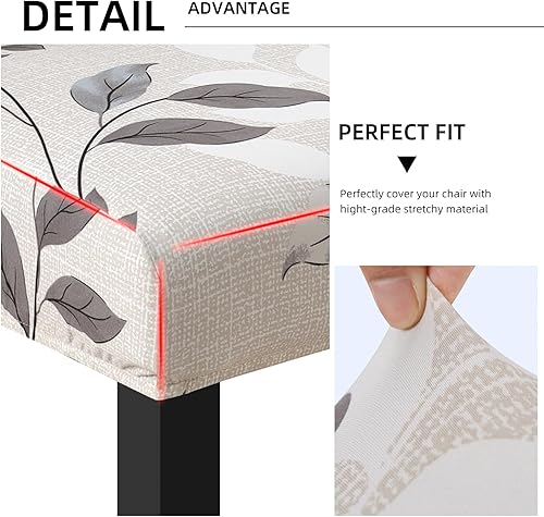 Miniatura 3 de YISUN Fundas para sillas de comedor, fundas elásticas de elastano para asiento de silla, extraíbles y lavables, fundas protectoras para sillas