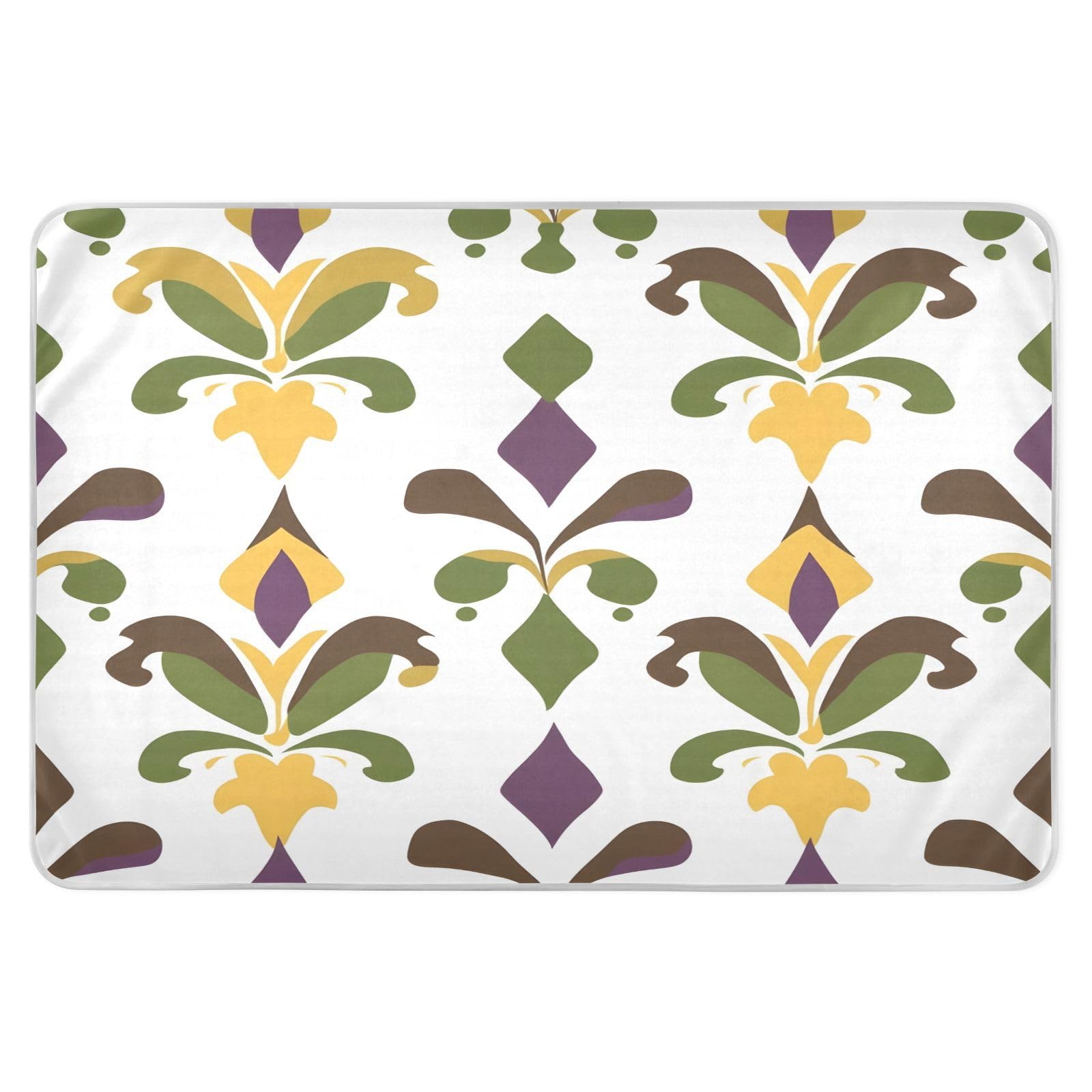 BOESI Graffiti Mardi Gras Logo Pattern Waterproof Pads for Bedwetting and Incontinence, Reusable Pads, Reusable Diaper Pads for Bed, Sofa, Travel