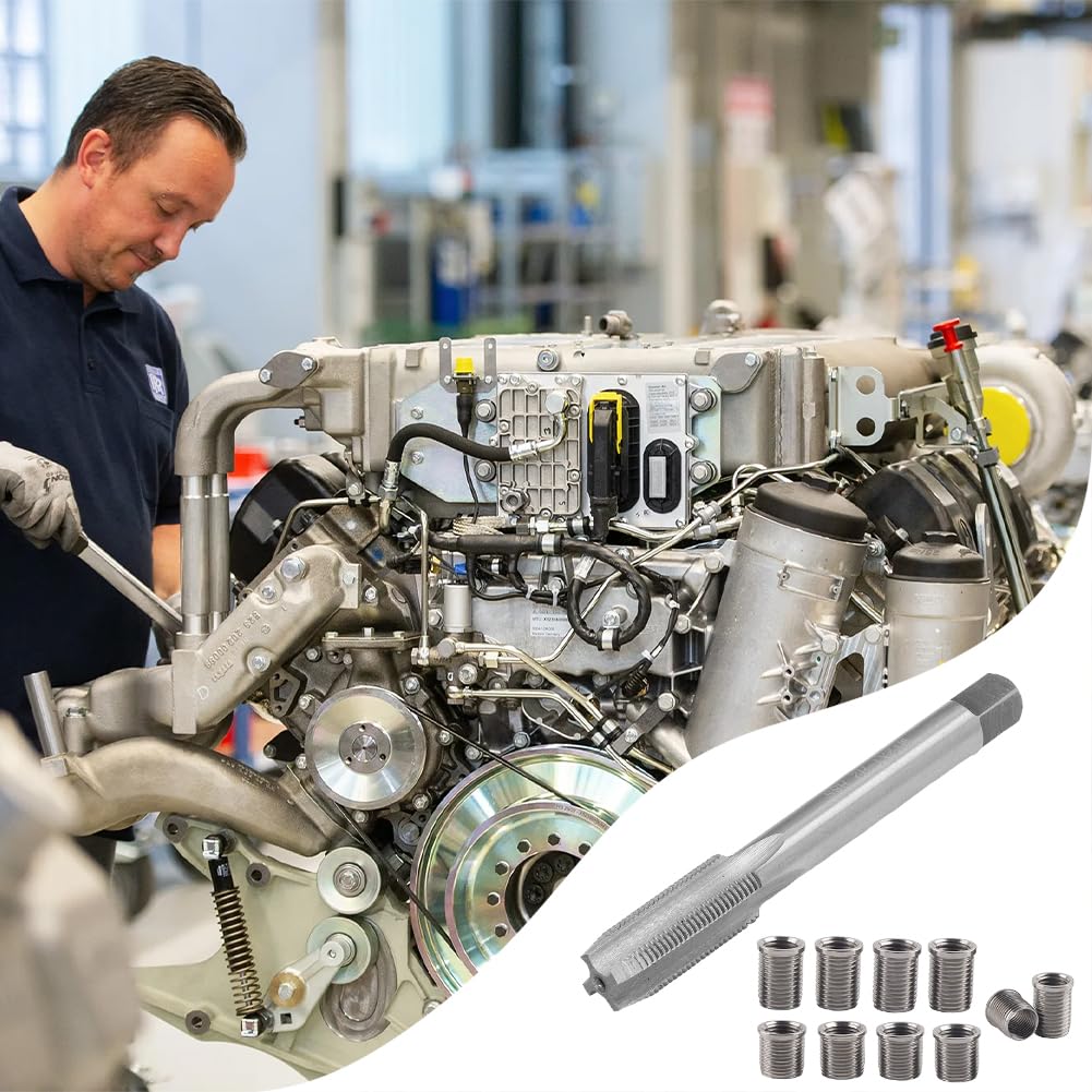 Strumento Riparazione della Filettatura Candela, Bullone M10X1.0 In Metallo alta Velocità e Inserti Rubinetti M12X1.0 Accessori Auto Hardware Universale Motori Candele Strumenti Accension