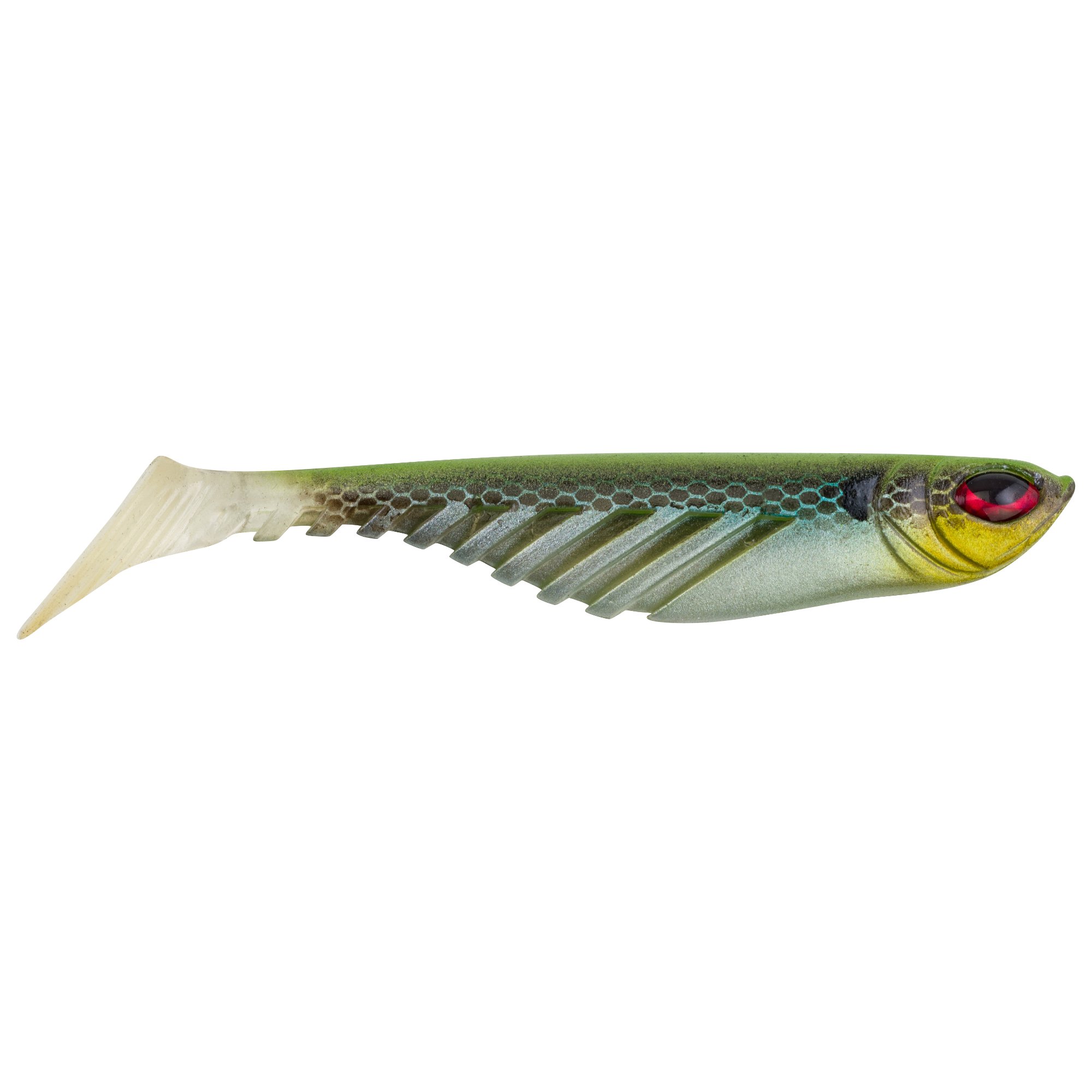 Berkley PowerBait Ripple Shad Fishing Bait, Green Ghost, 3in | 8cm, Irresistible Scent & Flavor, Realistic Profile, Unique Swimming Action, Ideal for Bass, Walleye, Pike and more โ image 1