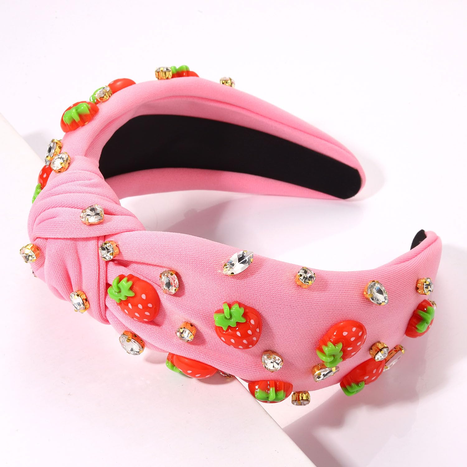 285. The Summer Strawberry ? Rhinestone Beaded Headband Amazon.com : CEALXHENY Summer Fruit Headbands for Women  main image 2