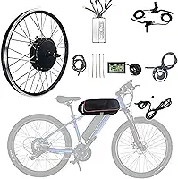 Kit De Cubo De Conversão De Motor De Roda Traseira 48V 1000W 20" 24" 26" 27,5" 28" 29" 700C Kit De Bicicleta Elétrica À Prova D'água De Acionamento Direto Conversão Assistida De Modo Duplo Elétric