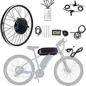 Kit De Cubo De Conversão De Motor De Roda Traseira 48V 1000W 20" 24" 26" 27,5" 28" 29" 700C Kit De Bicicleta Elétrica À Prova D'água De Acionamento Direto Conversão Assistida De Modo Duplo Elétric