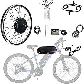 Kit De Cubo De Conversão De Motor De Roda Traseira 48V 1000W 20" 24" 26" 27,5" 28" 29" 700C Kit De Bicicleta Elétrica À Prova D'água De Acionamento Direto Conversão Assistida De Modo Duplo Elétric