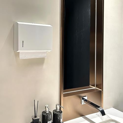 Miniatura 5 de Wall Mounte - Dispensadores de toallas de papel comerciales, 10.4 pulgadas de largo x 3.3 pulgadas de profundidad x 8.3 pulgadas de alto, soporte de