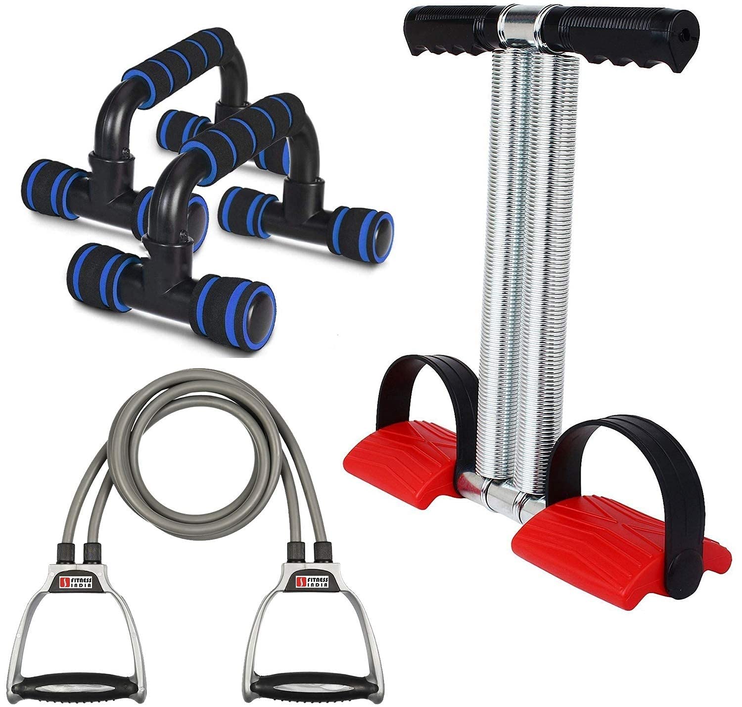YUVI TRADERS™ Toning Tube | Tummy Trimmer | Push Up Bar (Combo of 3) for Fitness Exercise Home Gym Equipment, Biceps Triceps - Multicolour (B09DKSTHD4) Amazon Price History, Amazon Price Tracker