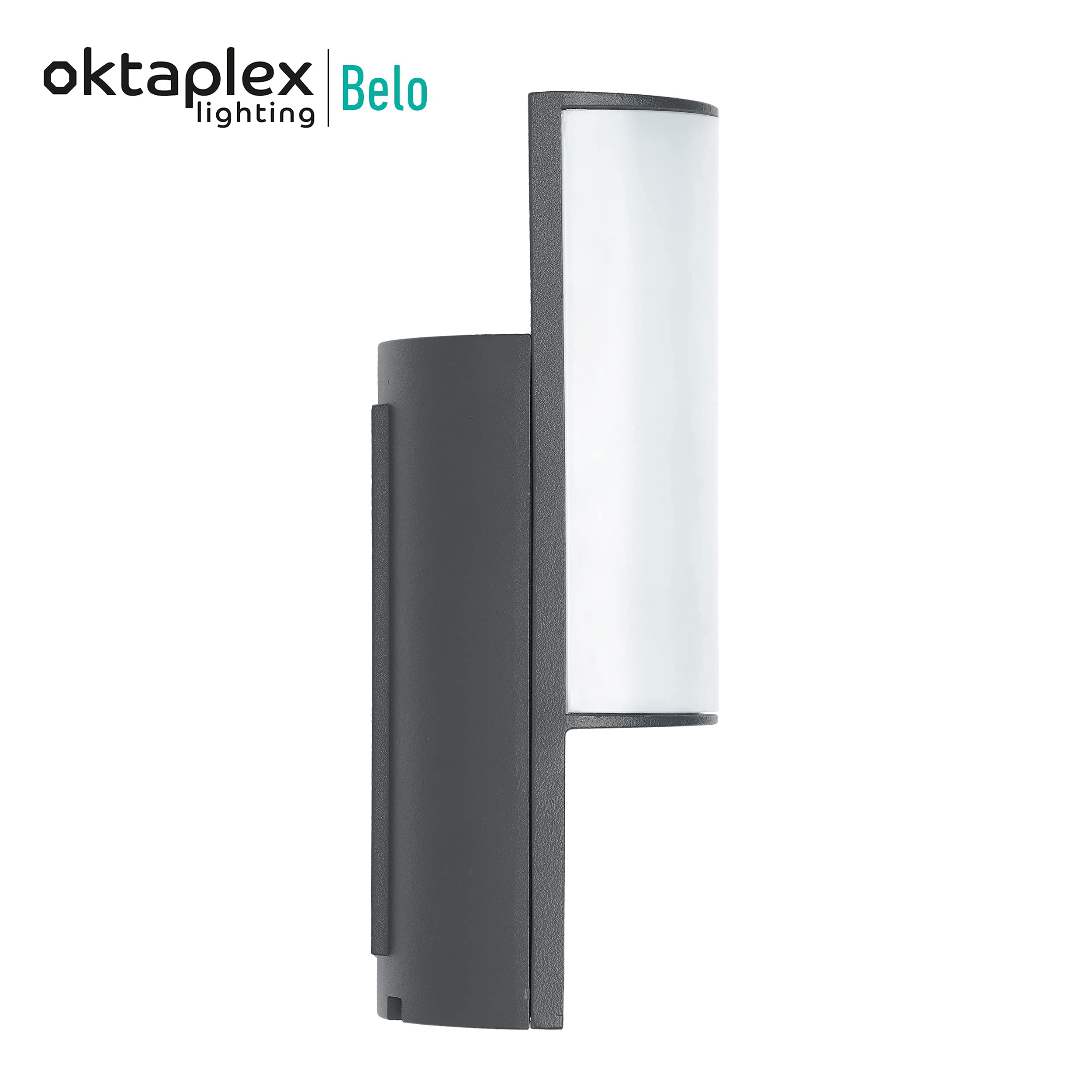 HUBER Led-wandlamp met bewegingsmelder, 180 graden, 20 W, 1300 lm, IP65 beschermde led-buitenlamp met bewegingssensor, wandlamp binnen, antraciet HUBER Led-wandlamp met bewegingsmelder, 180 graden, 20 W, 1300 lm, IP65 beschermde led-buitenlamp met bewegingssensor, wandlamp binnen, antraciet