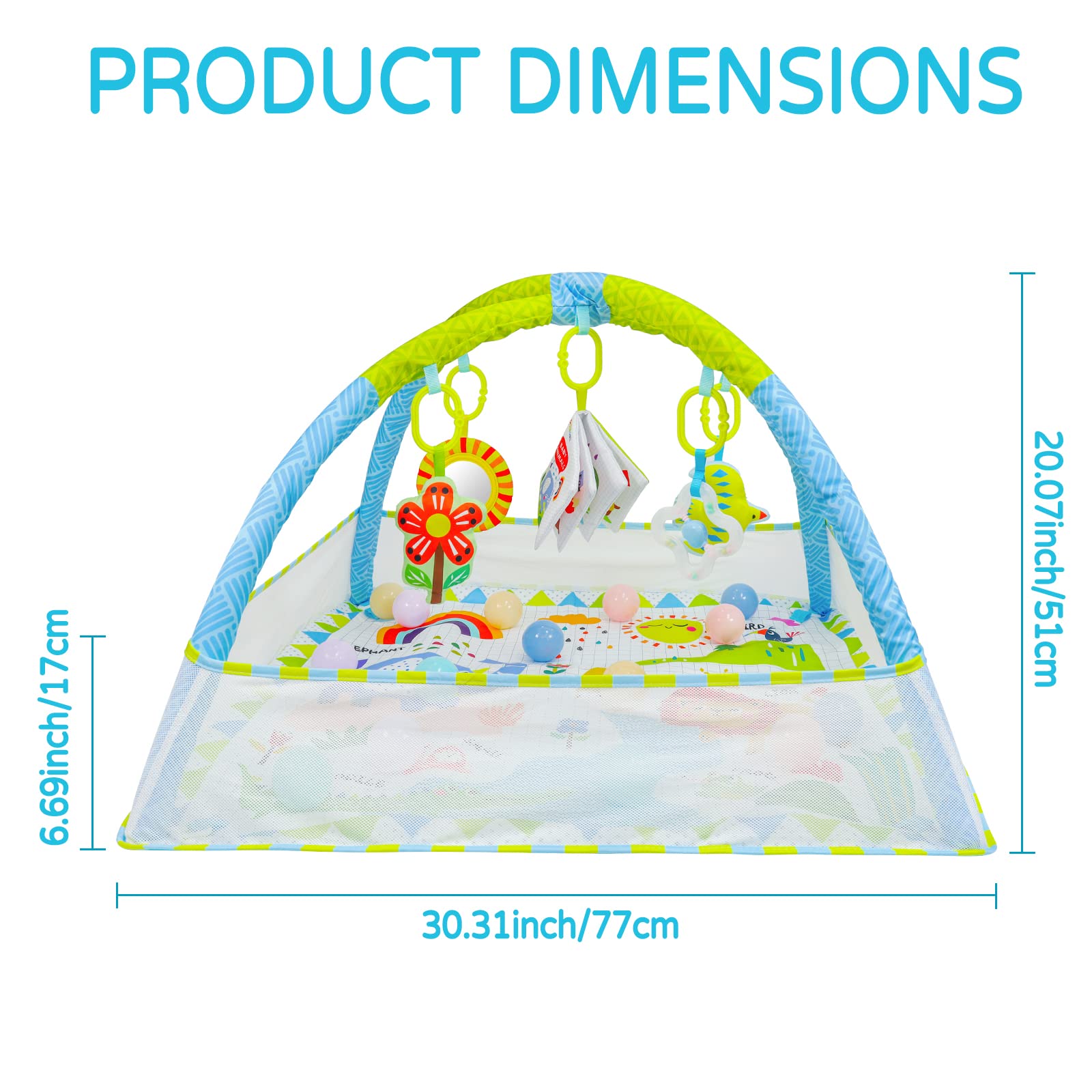 Dr.rapeti Baby Play Gym Mat Animal Planet Con Centro De Act | Meses sin interés