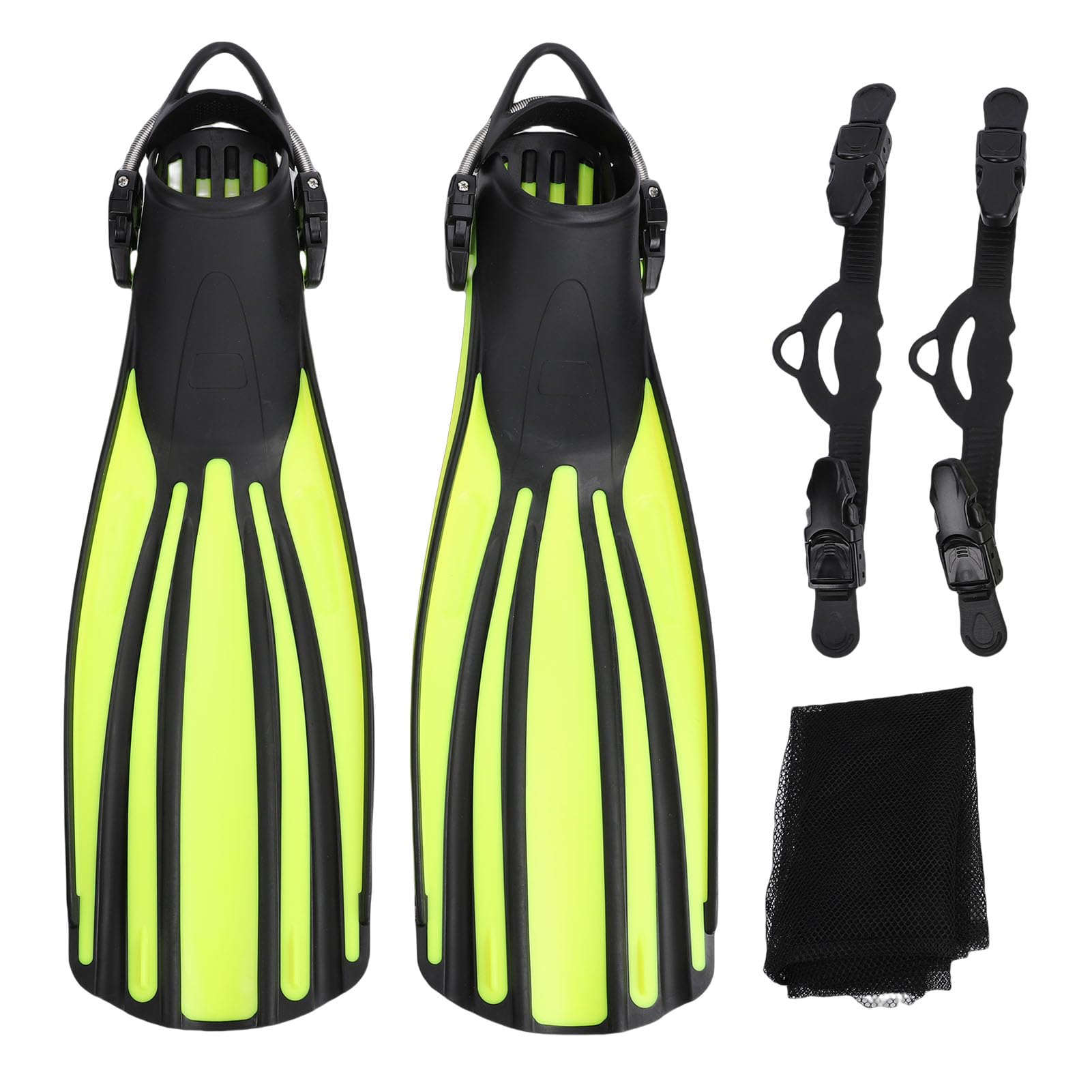 Annadue Aletas de Buceo Ajustables, Aletas Largas de Buceo TPR, de Snorkel para Natación Hombres Mujeres con Correas de Aleta, de Equipo de Snorkel