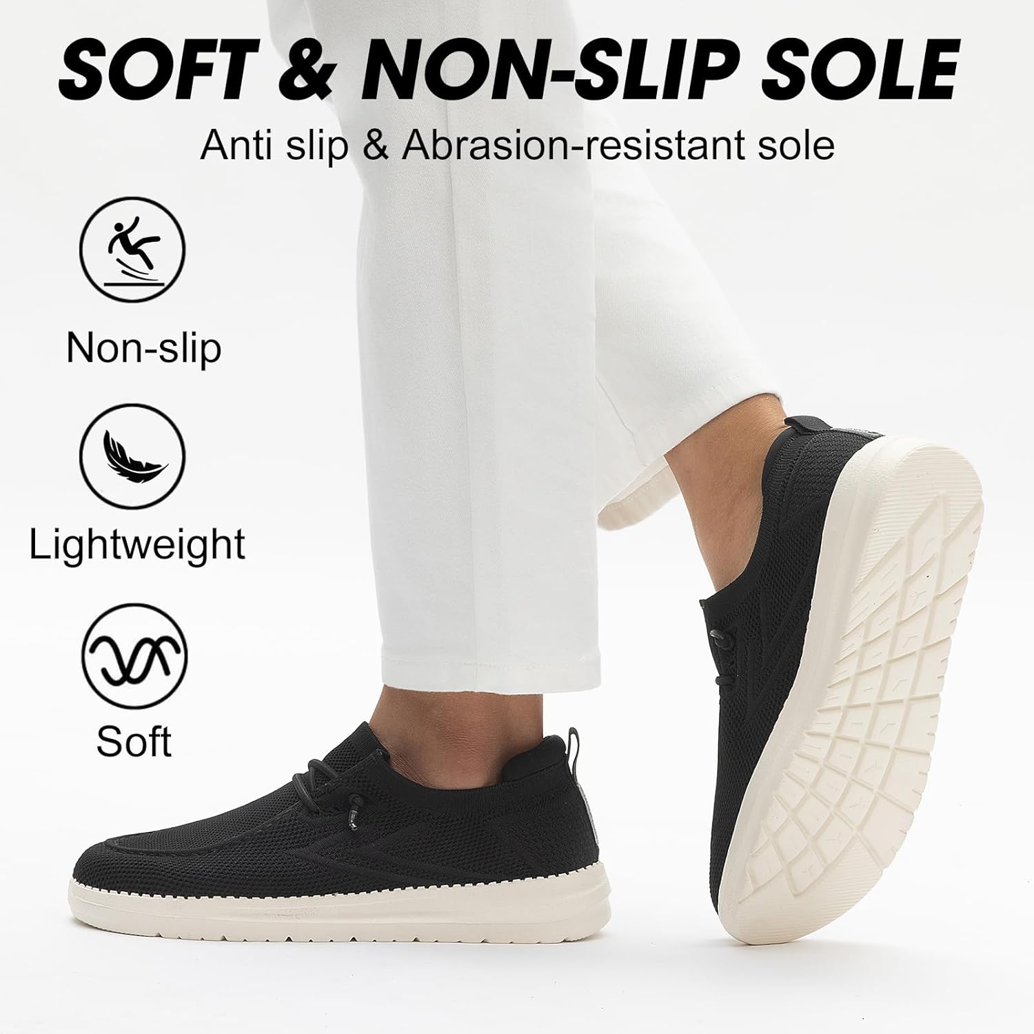 Wide Toe Box Shoes for Men Extra Wide Width Diabetic Shoes Men's Loafers & Slip-ons Arch Support Plantar Fasciitis Walking Loafers - Image 5