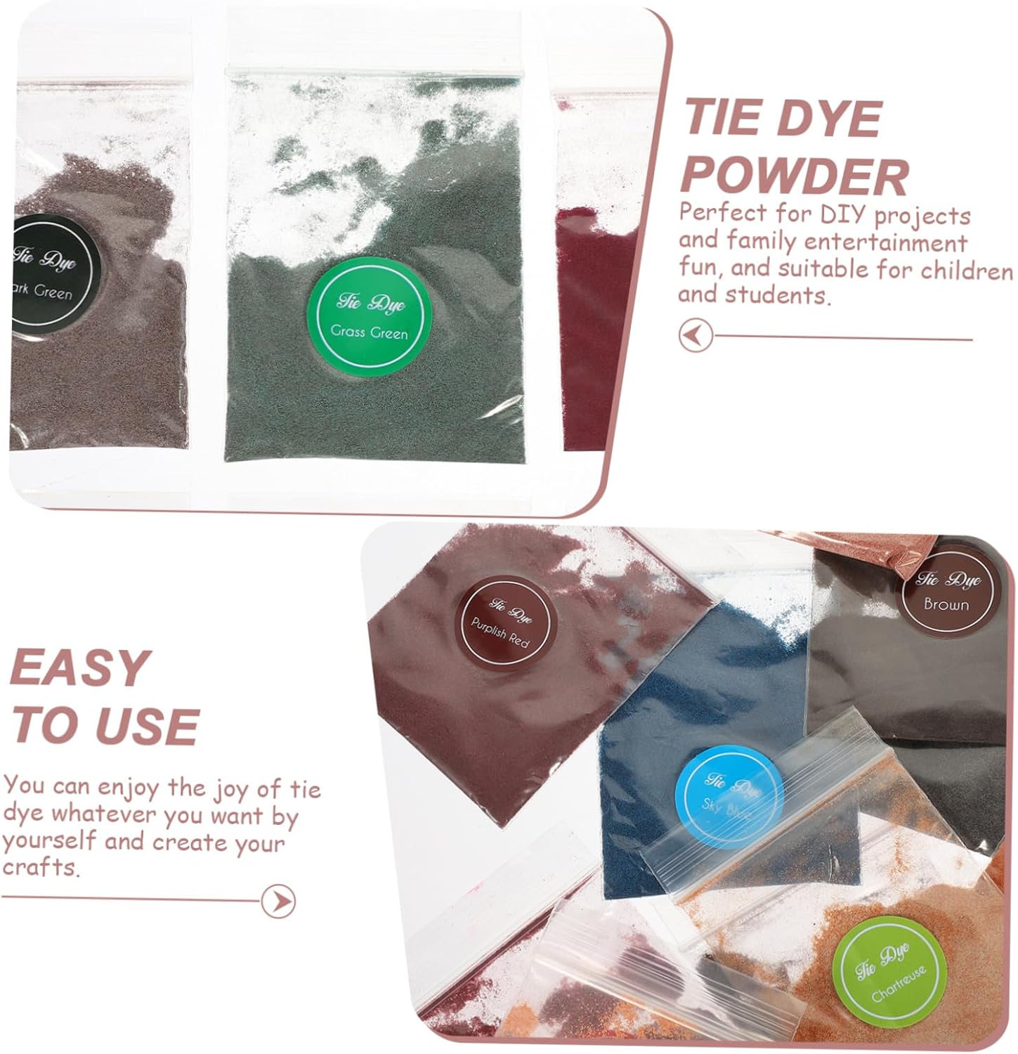 Veemoon 32 Tie Dye Powder Vibrant Permanent Colors for Shirts Scarves and More for Group Tie Dye Parties and Creative Projects