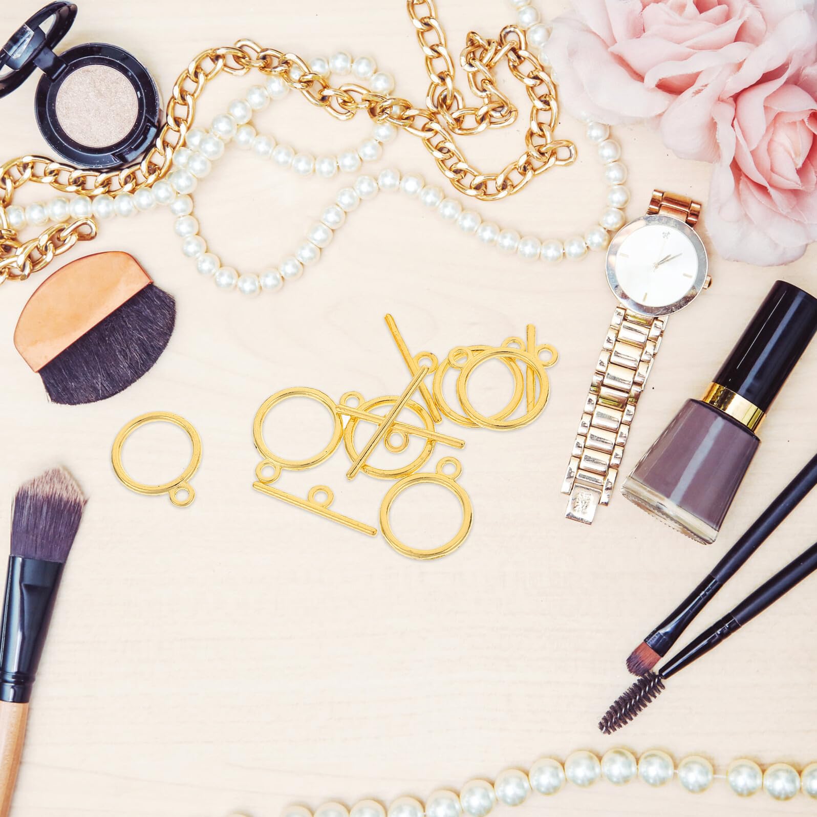 SHINEOFI 360 Set Chiudibijoux in per Braccialetti e Collane Chiusure Aperte Facili da Installare per Creazioni Te Accessori Leggeri con Superficie Liscia per Gioielli Personalizzati