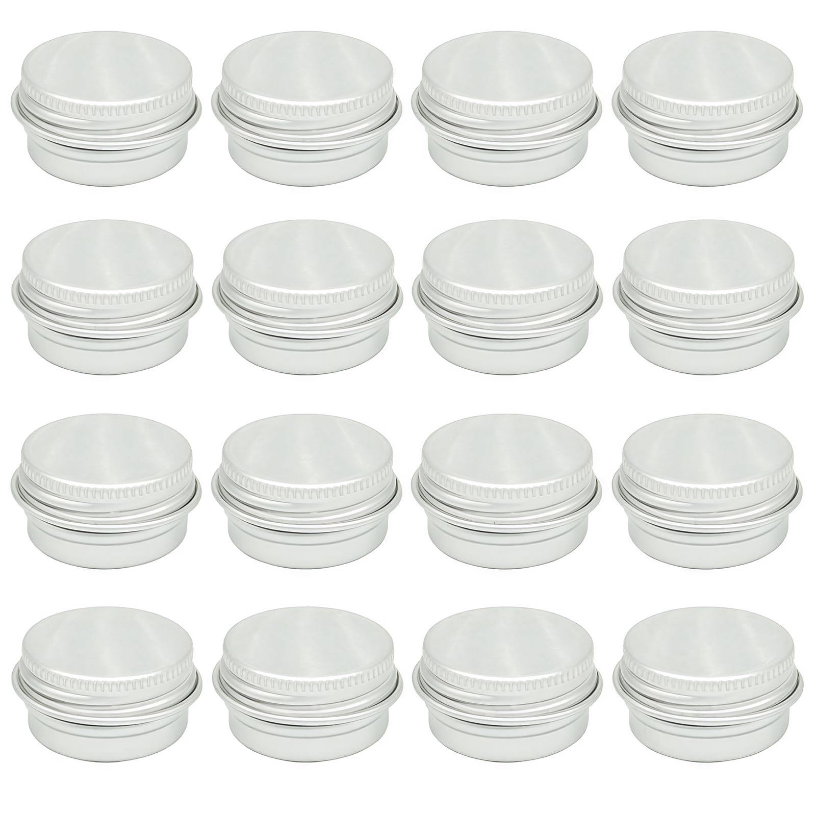 ASTRQLE 12 Pcs 5 Ml 0.17Oz Small Ounce Empty Silver Aluminum Tins Metal Steel Jar Cans Sample Cosmetic Containers Slip Slide Bottle Box with Twist Cover for Salves Make Up Eye Shadow Powde