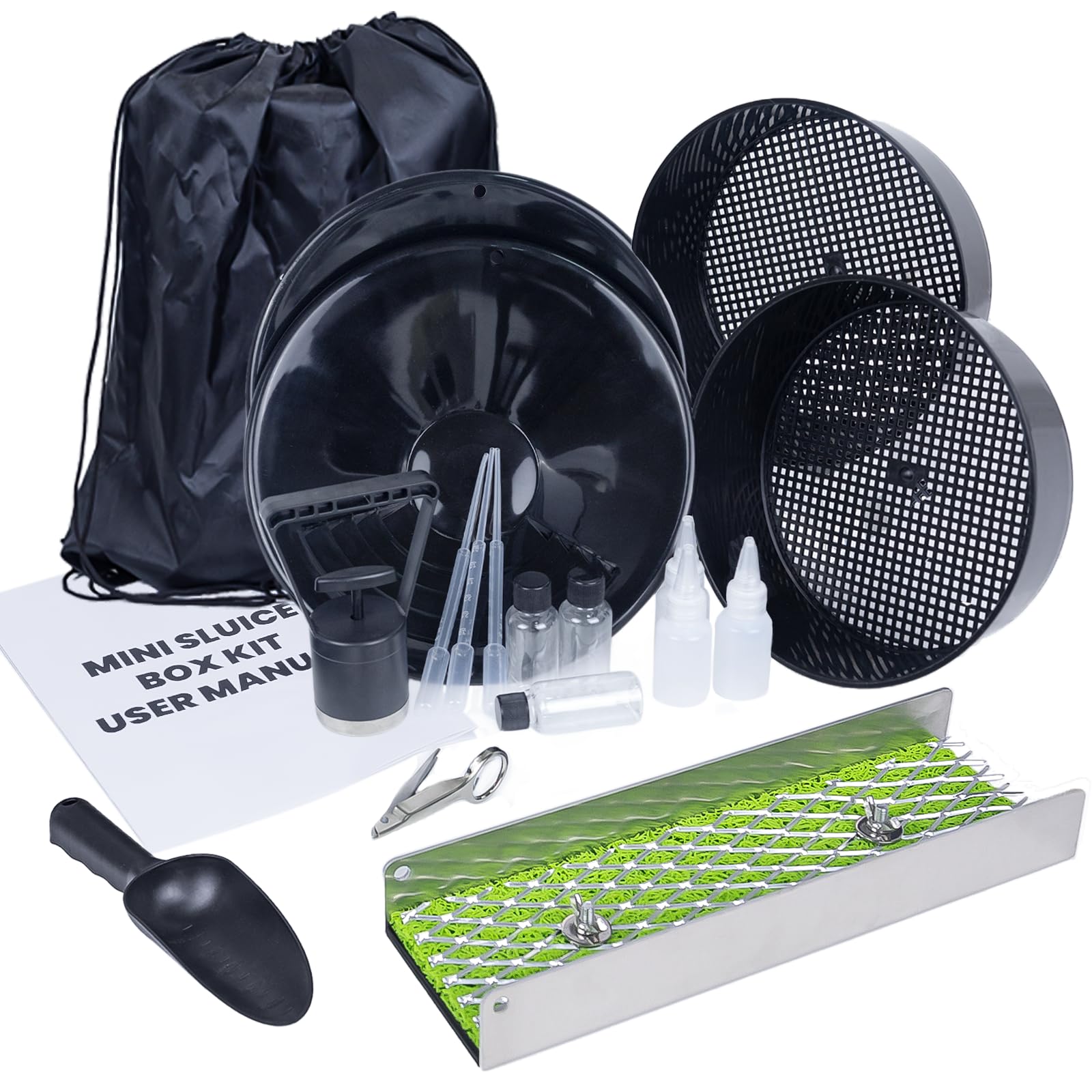 Boîte d'écluse dorée portable pour chercher de l'or en rivière lors de vos sorties camping