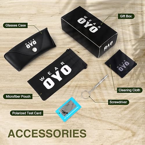 Miniatura 7 de WEAROYO Lentes de sol polarizados para hombres y mujeres con patillas de madera, lentes retro oscuras para conducir, pescar, protección UV400