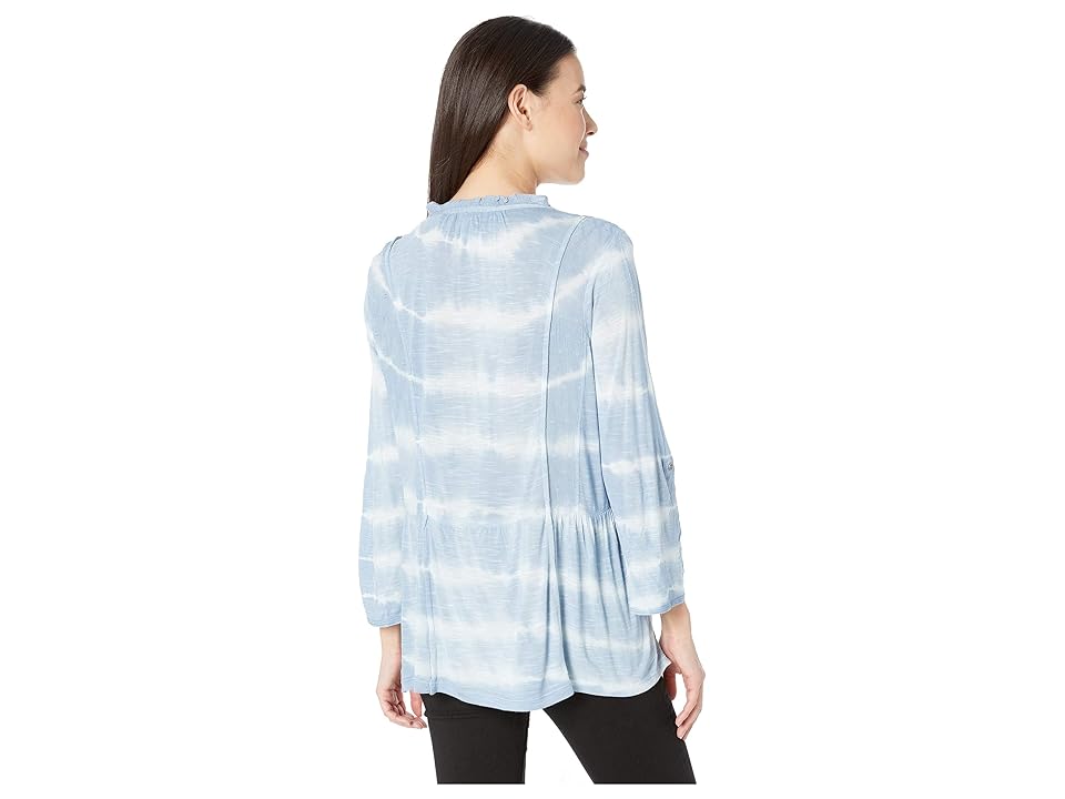 

Vintage America Knit Top w/ Roll Tab Sleeves (Grey) Women's Clothing, Gray