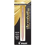 PILOT Acroball 1000 Ultra- Ball Point, Gold Barrel, Black Ink, Single Pen – view 1