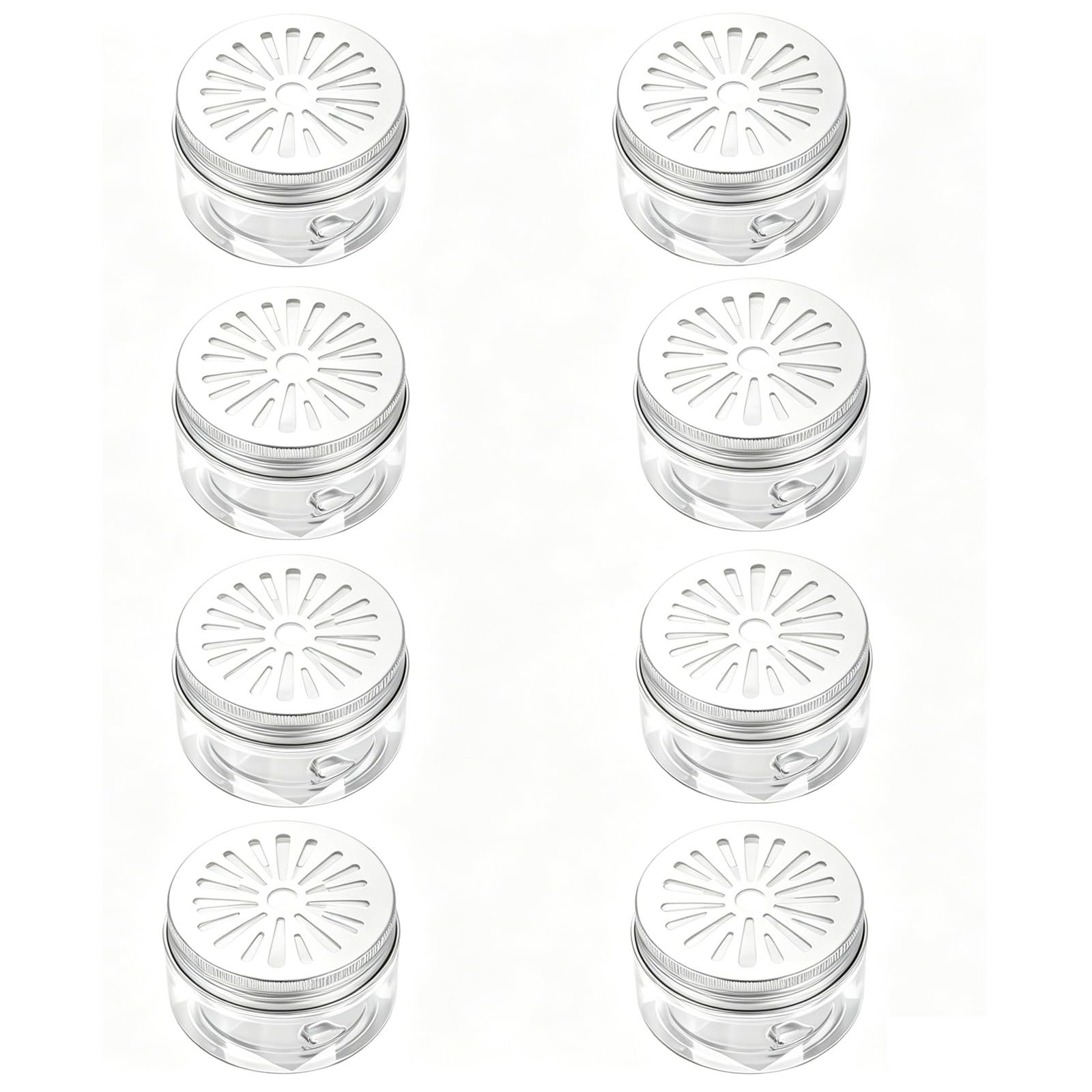 Empty Scent Beads Storage Container 8 Pcs 3oz/80ml Air Freshener Solid Perfume Aroma Diffuser Empty Storage Containers for Aromatherapy (A)