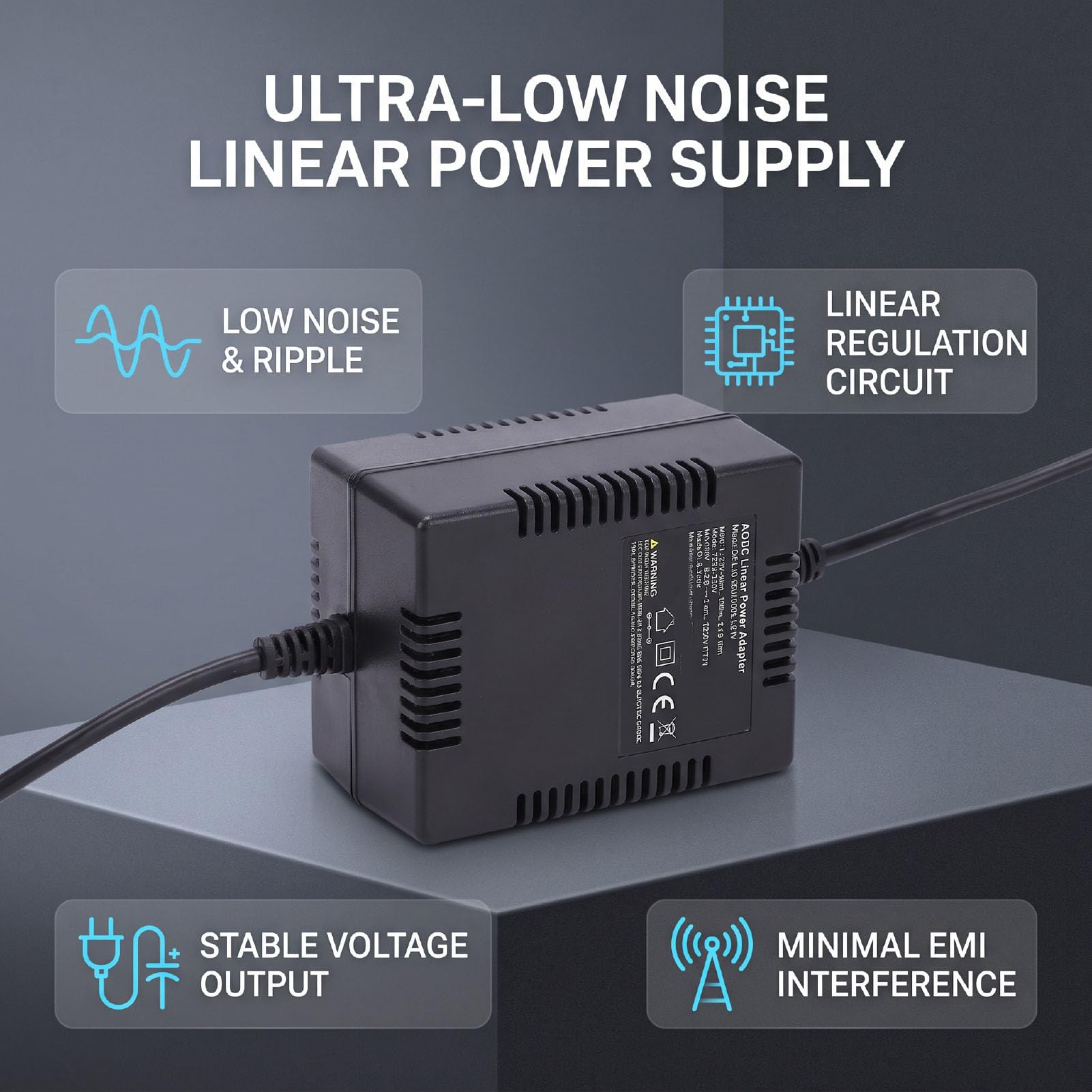 Tangxi Fuente de Alimentación Lineal 36W DC 1.5A Estéreo