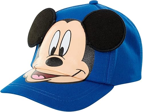 Gorra de béisbol ajustable para niños de Disney, gorro Mickey Mouse ajustable para niños pequeños, edades de 2 a 4 años o gorras para niños de 4 a 7