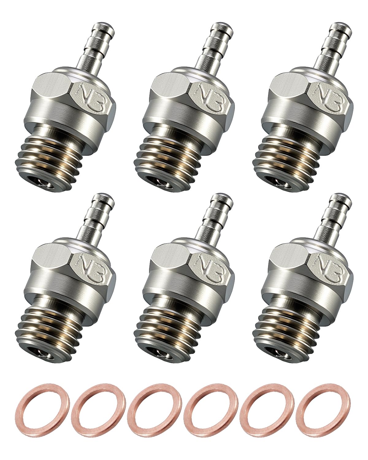 6-Pack 70117 Hot Glow Plug No.3