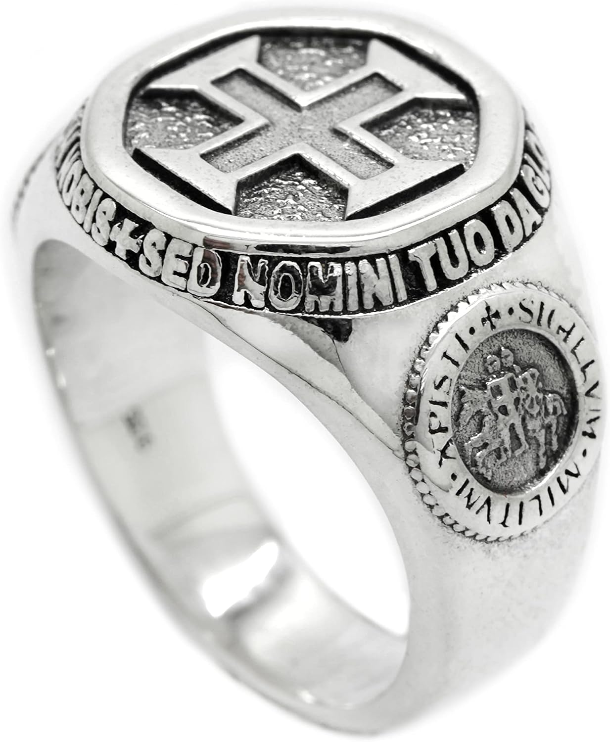 Order of Christ, Order of Solomon's Temple Signet, Knights Templar Cross Silver 925 Ring