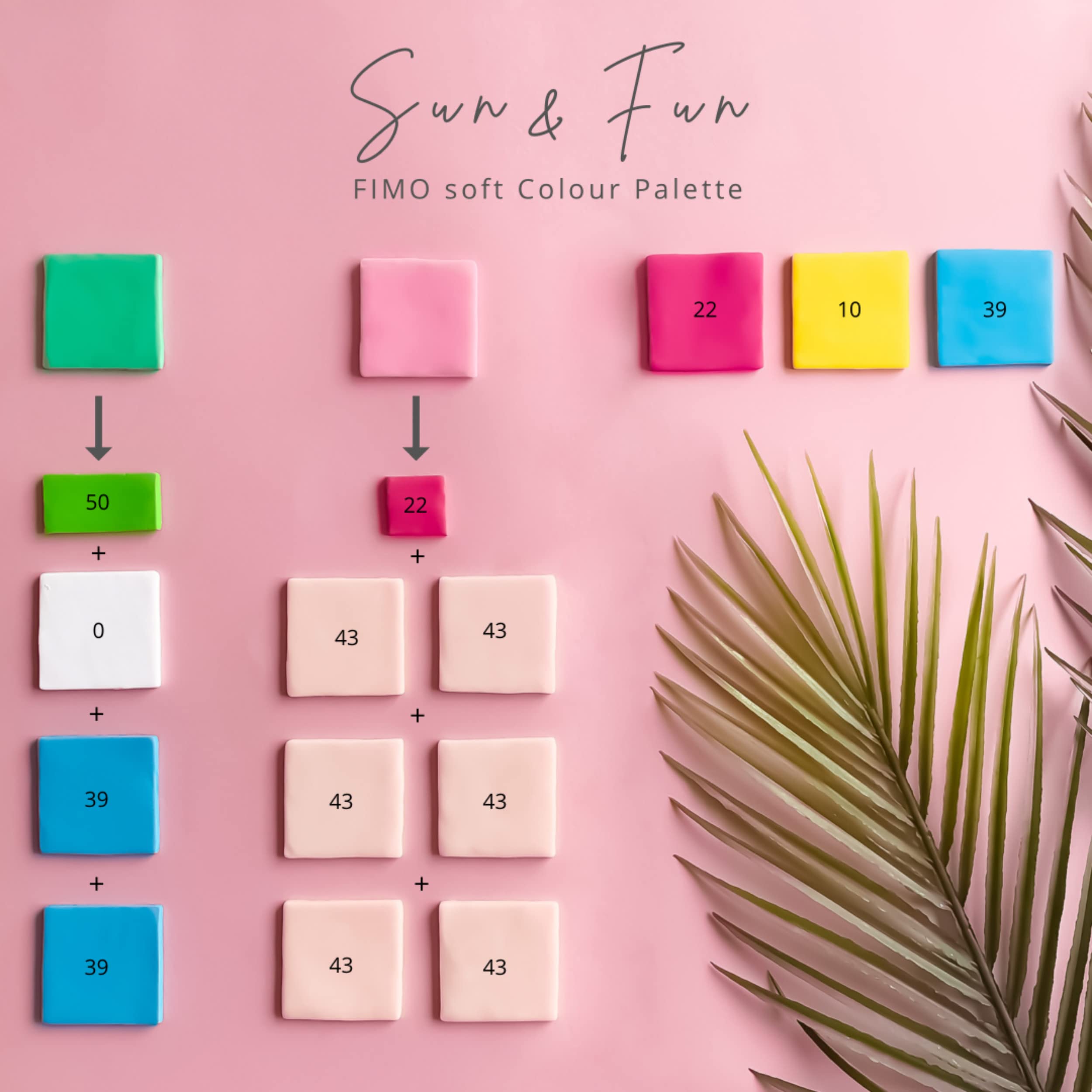 FIMO Pâte à modeler polymère Soft & Effect - 57 g - Lot de 8 - Collection The Sun & Fun
