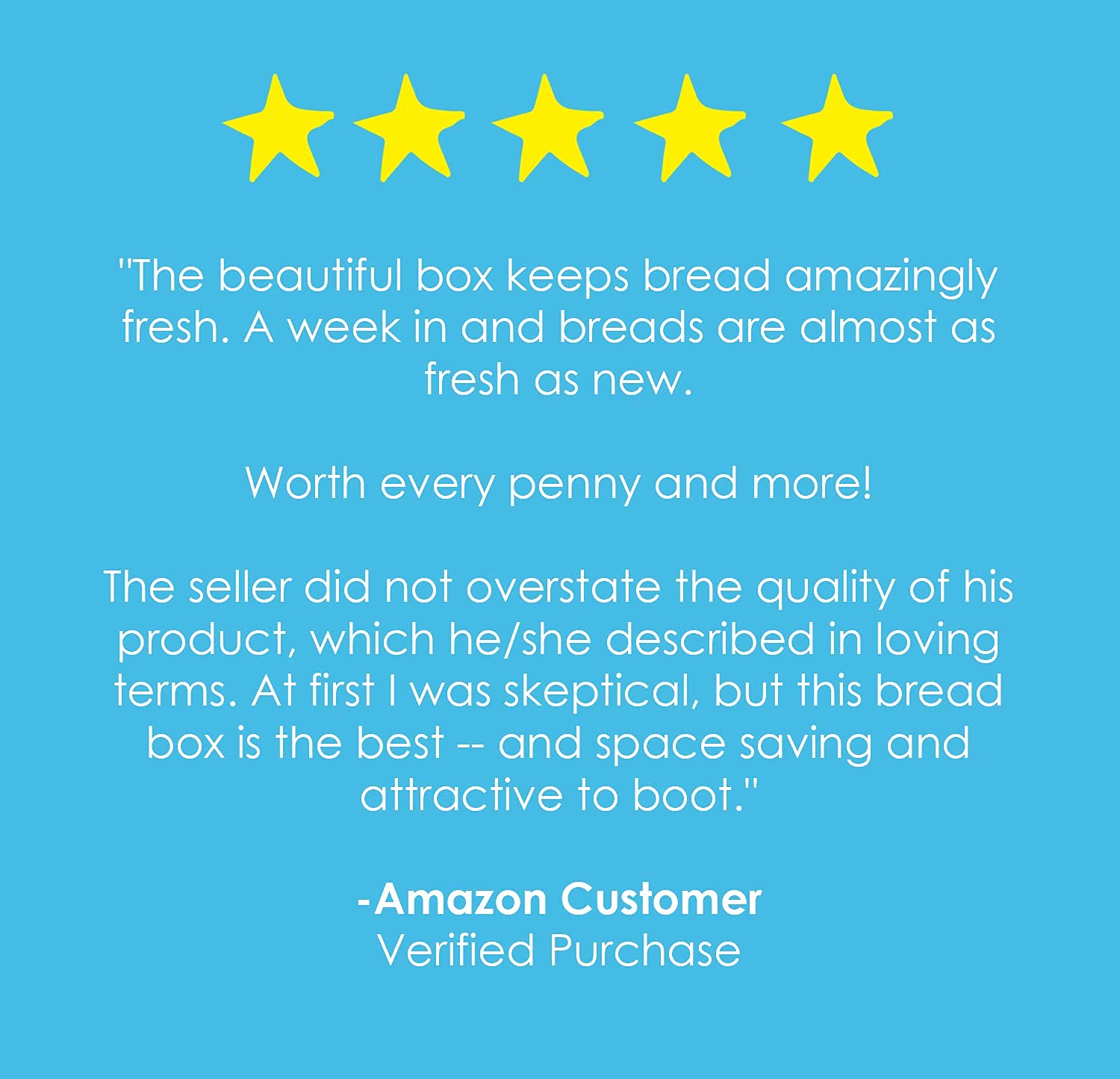 Extra Large Space Saving Vertical Cream Bread Bin with Eco Bamboo