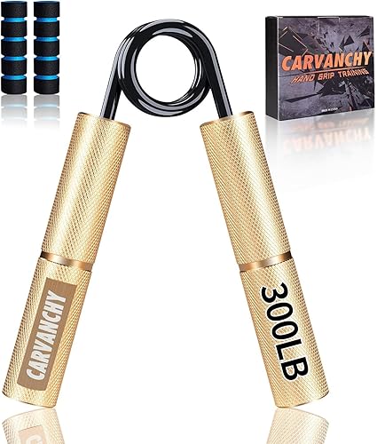 Miniatura 9 de Juego de entrenamiento de fuerza de agarre, 50-300 libras (paquete de 6), fortalecedor de antebrazo de muñeca, metal antideslizante, fortalecedor de