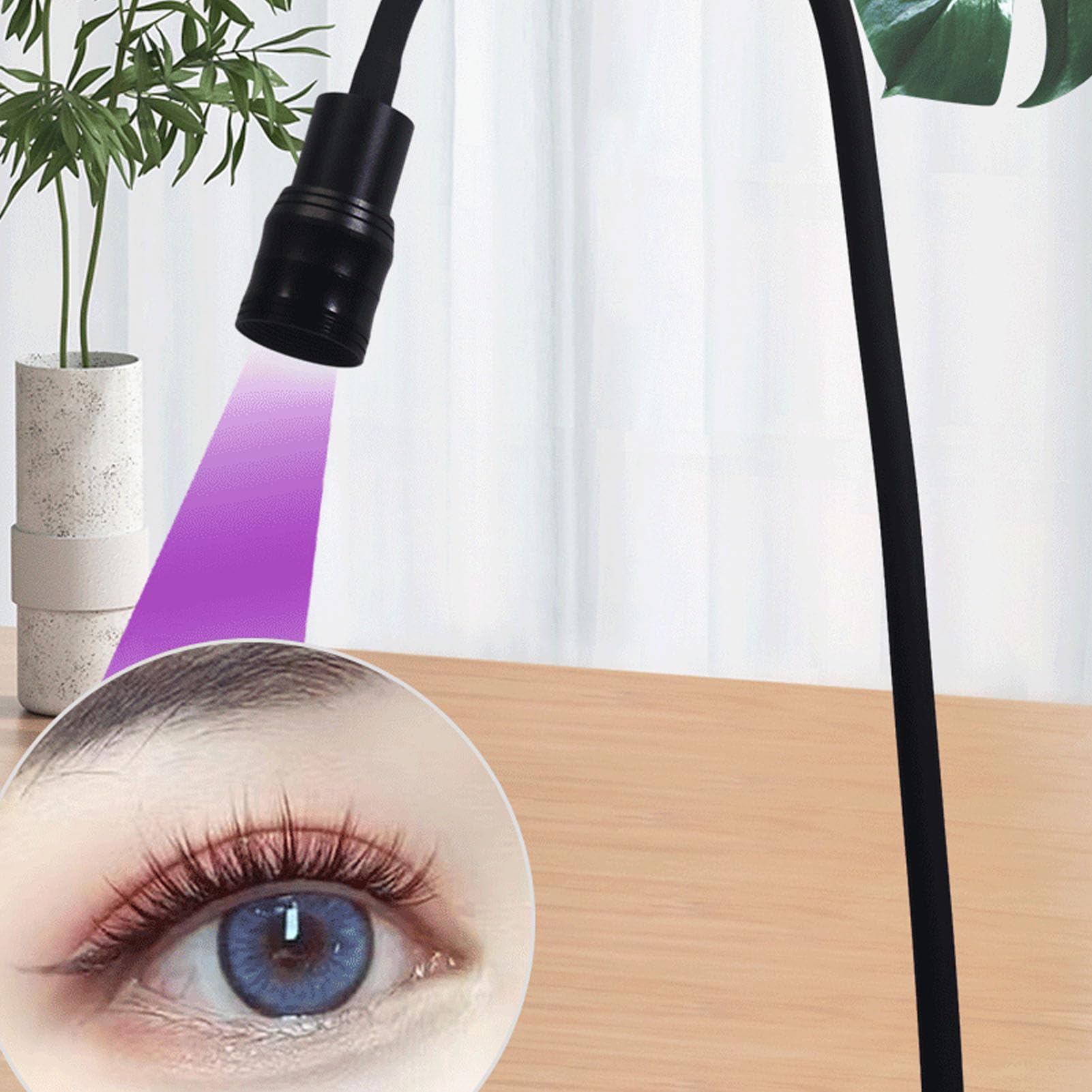 Lampa Kleju UV, Lampa UV z Rzęsami Stwardniająca Stabilna Regulacja 5W (wtyczka UE 110~240V)