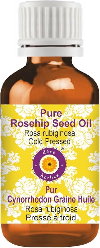 Óleo de semente de rosa mosqueta dève herbes (Rosa rubiginosa) prensado a frio, puro e não diluído, 30 mL