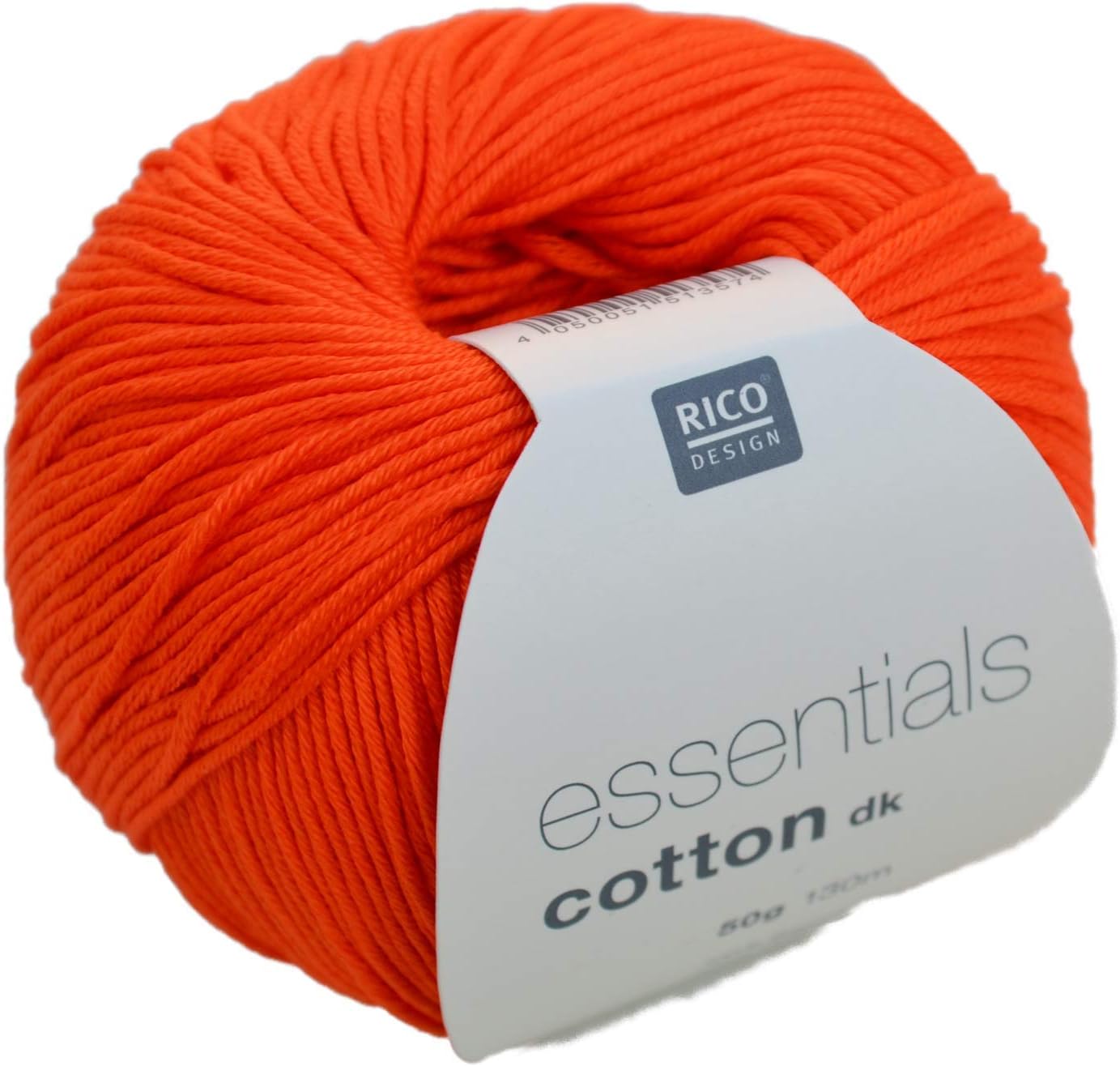 Essentials Double Knitted Yarn, 100 Percent Cotton, Pumpkin