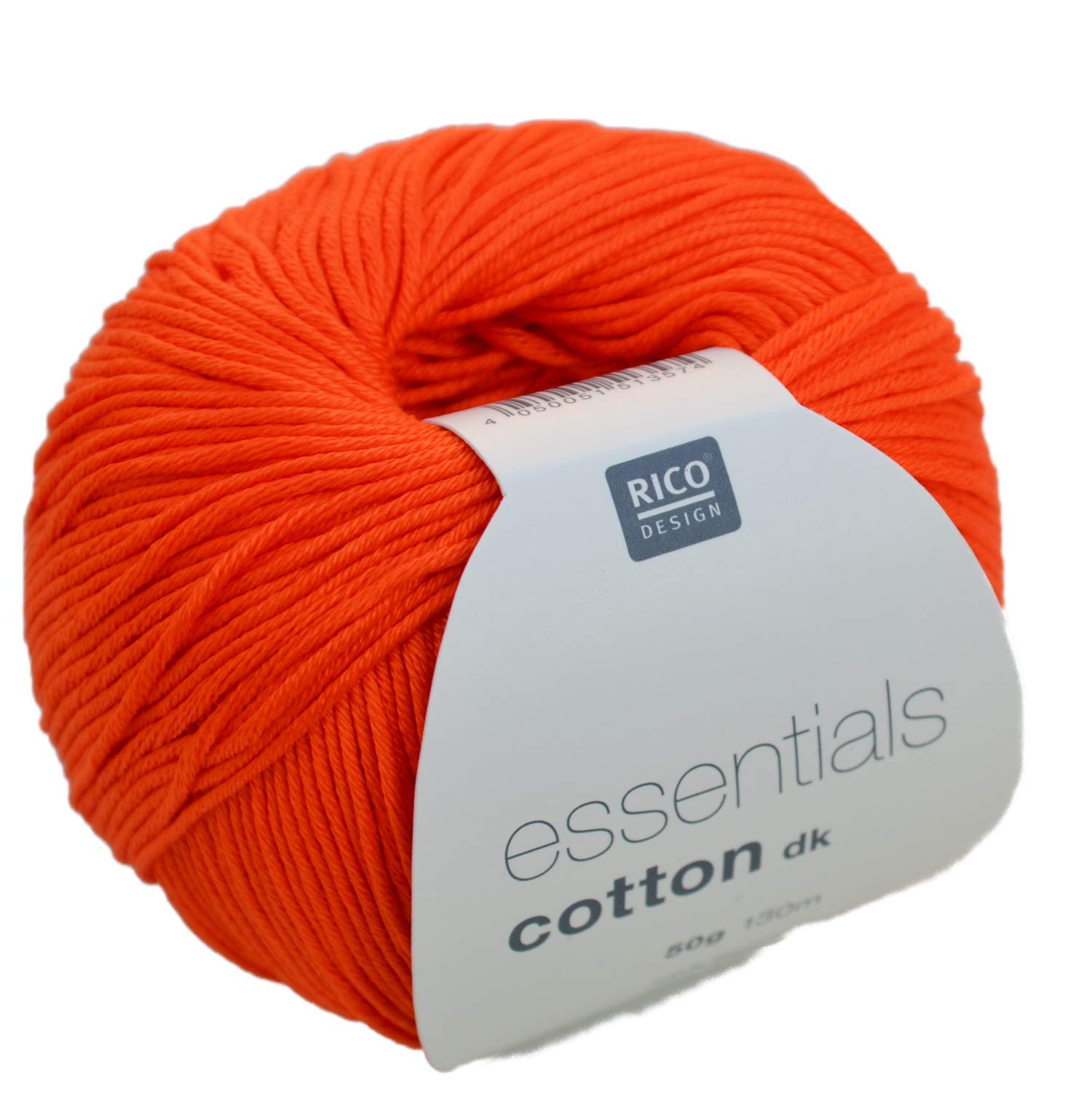 Essentials Double Knitted Yarn, 100 Percent Cotton, Pumpkin