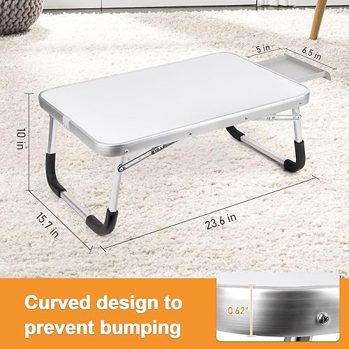 Miniatura 3 de Lzttyee Escritorio de regazo para niños tablero de borrado en seco escritorio plegable con cajón de almacenamiento bandeja de mesa de cama portátil