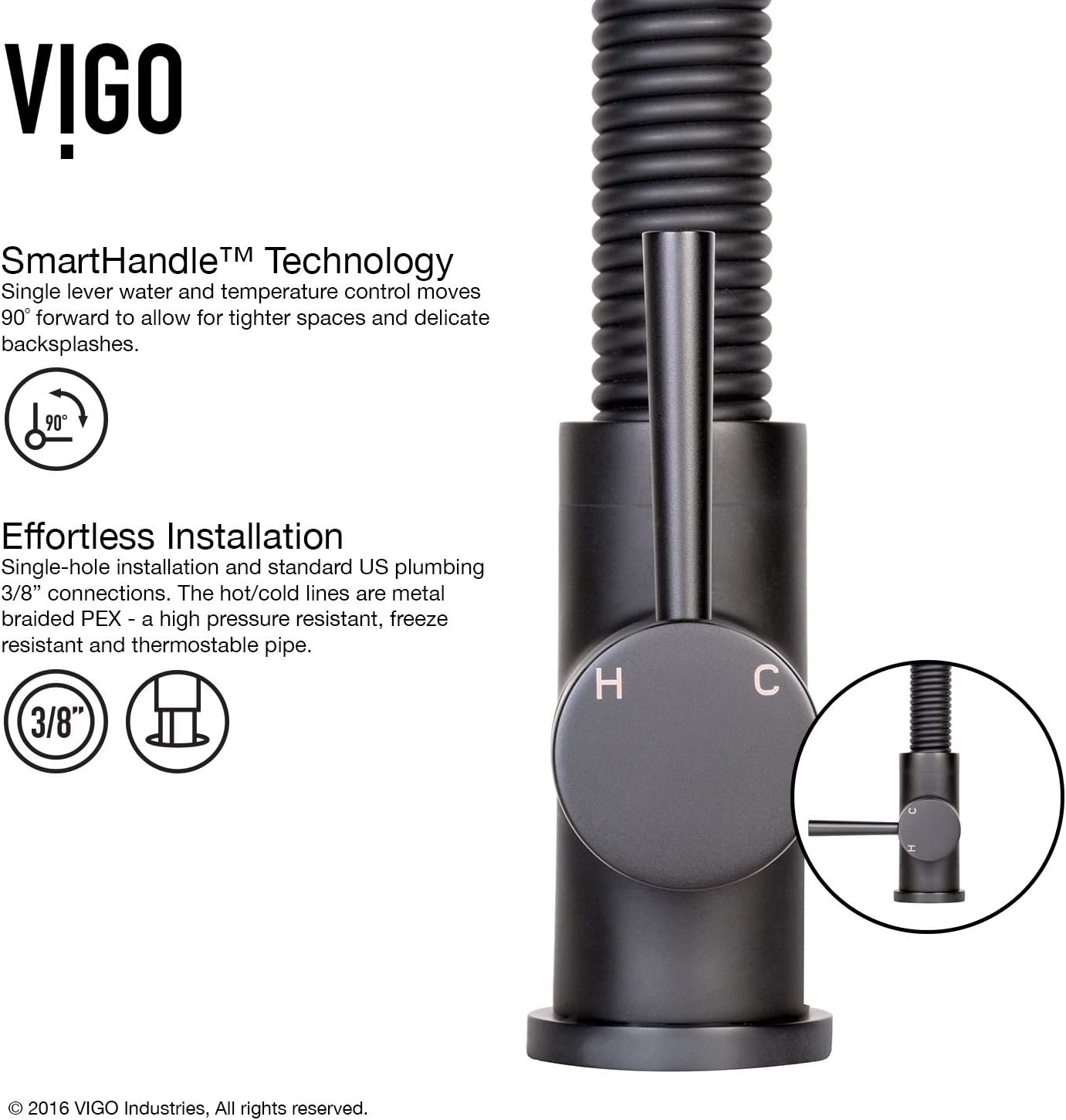 Matte Black Brass Pull-Down Kitchen Faucet with Soap Dispenser