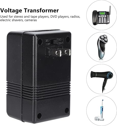 Miniatura 3 de Transformador convertidor de voltaje para viajes (220 V a 110 V, 110 V a 220 v) Convertidor de transformador elevador Adaptador de enchufe de viaje