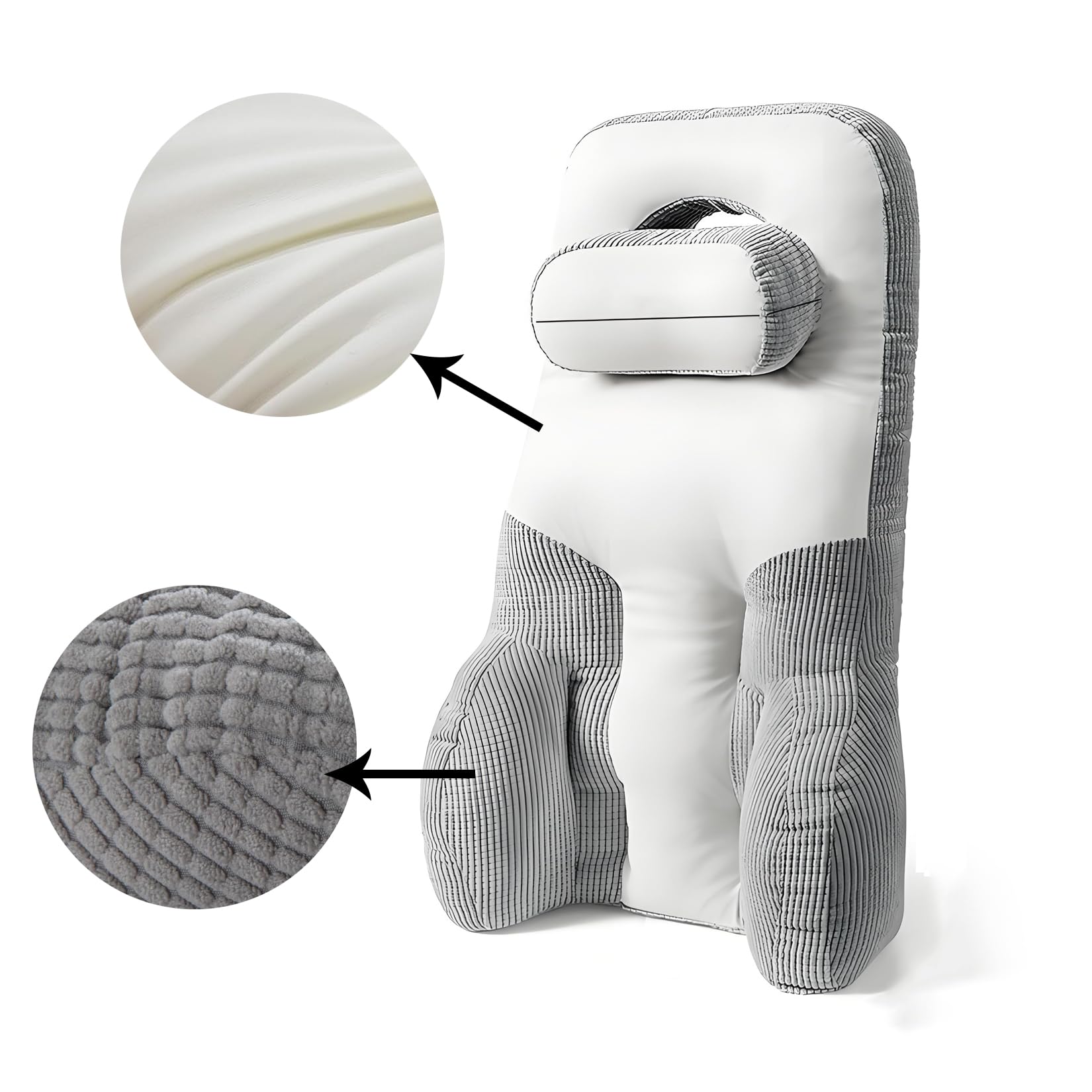 Cojín para Asiento Y Soporte Lumbar Cojín De Silla Oficina, Cojín De Coxis para Silla De Oficina Y Coche, Cojín Lumbar, Cojín Ortopédico para Sentarse Y Almohada para Soporte De Espalda