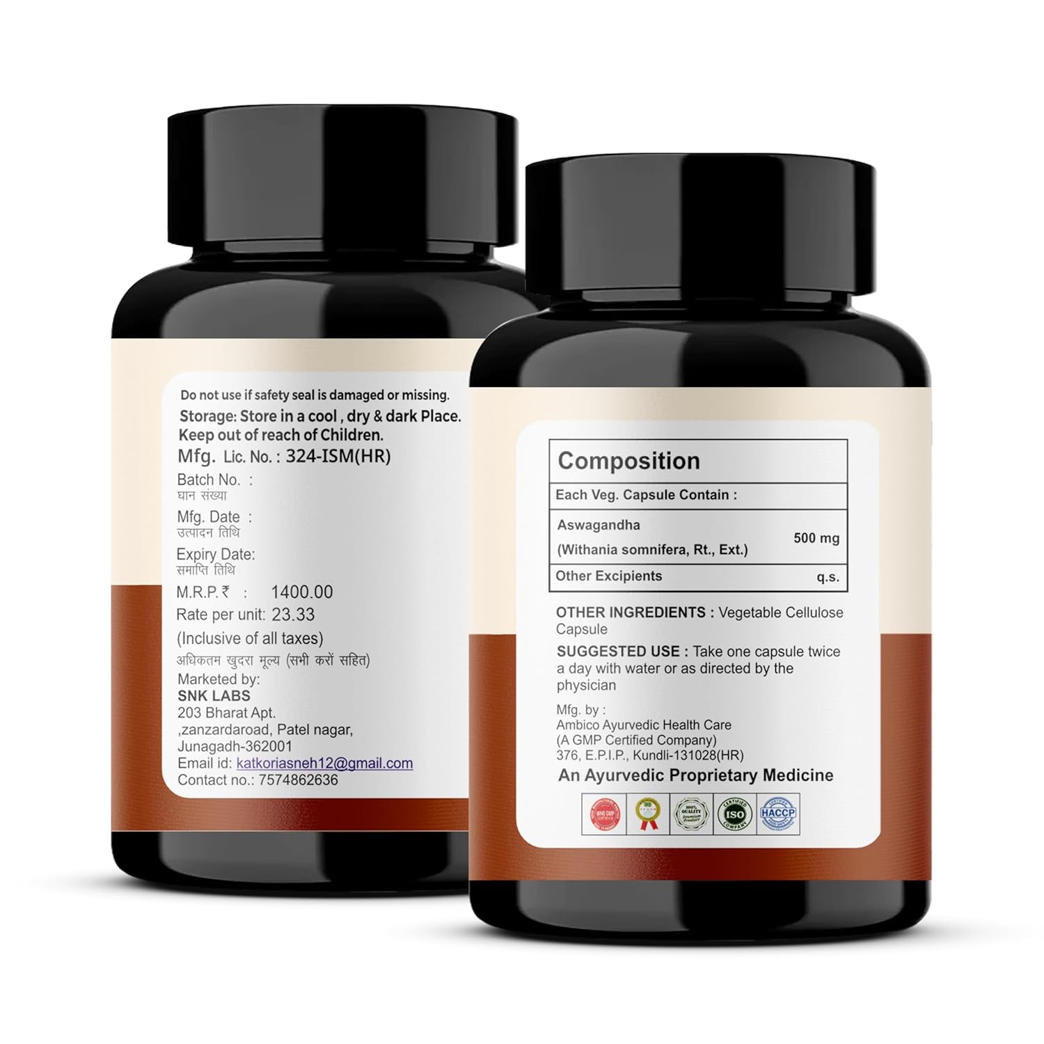 Trutatva Pure Ashwagandha Supplement | Natural stress relief, extra power, stamina, mood support | Route extract only. Immunity Booster | 60 capsules Trutatva Pure Ashwagandha Supplement | Natural stress relief, extra power, stamina, mood support | Route extract only. Immunity Booster | 60 capsules