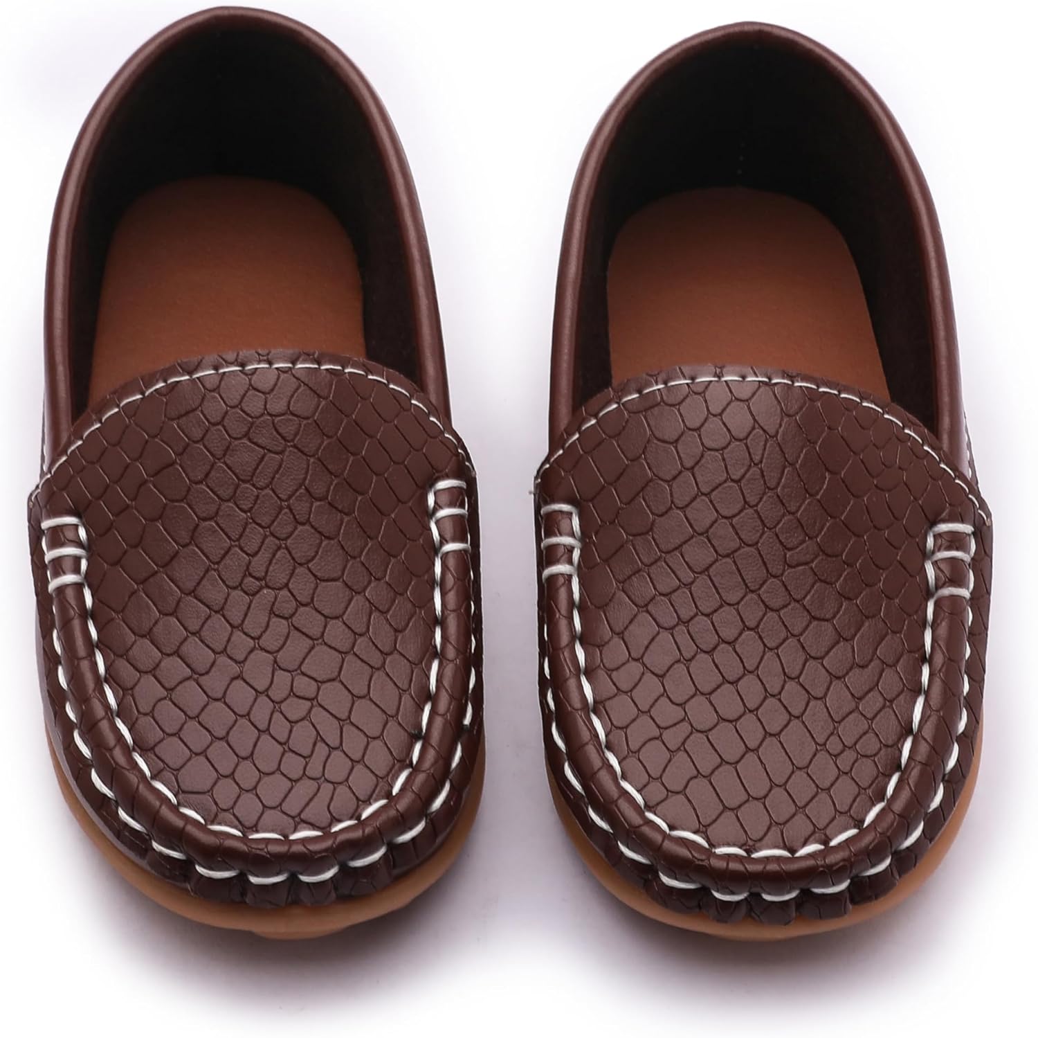 Boys Loafers PU Leather Slip-On Toddler Dress Shoes Non-Slip Sole Kids Moccasins for School Events and Daily Wear - Image 6