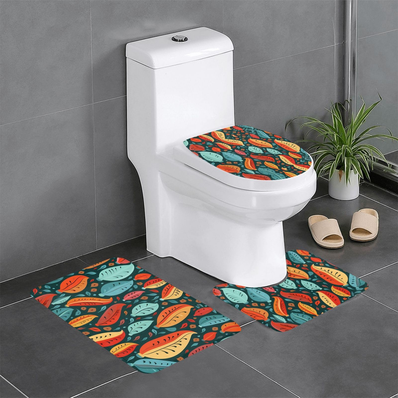Tapis de salle de bain Grown Mexican Roots lot de 3 imprimés antidérapants 61x40cm