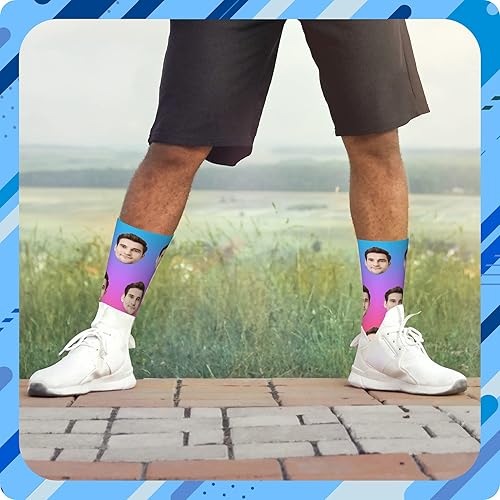 Miniatura 5 de Calcetines personalizados con caras en ellos, calcetines divertidos personalizados con foto, regalos únicos para amigos, mujeres, hombres, familia