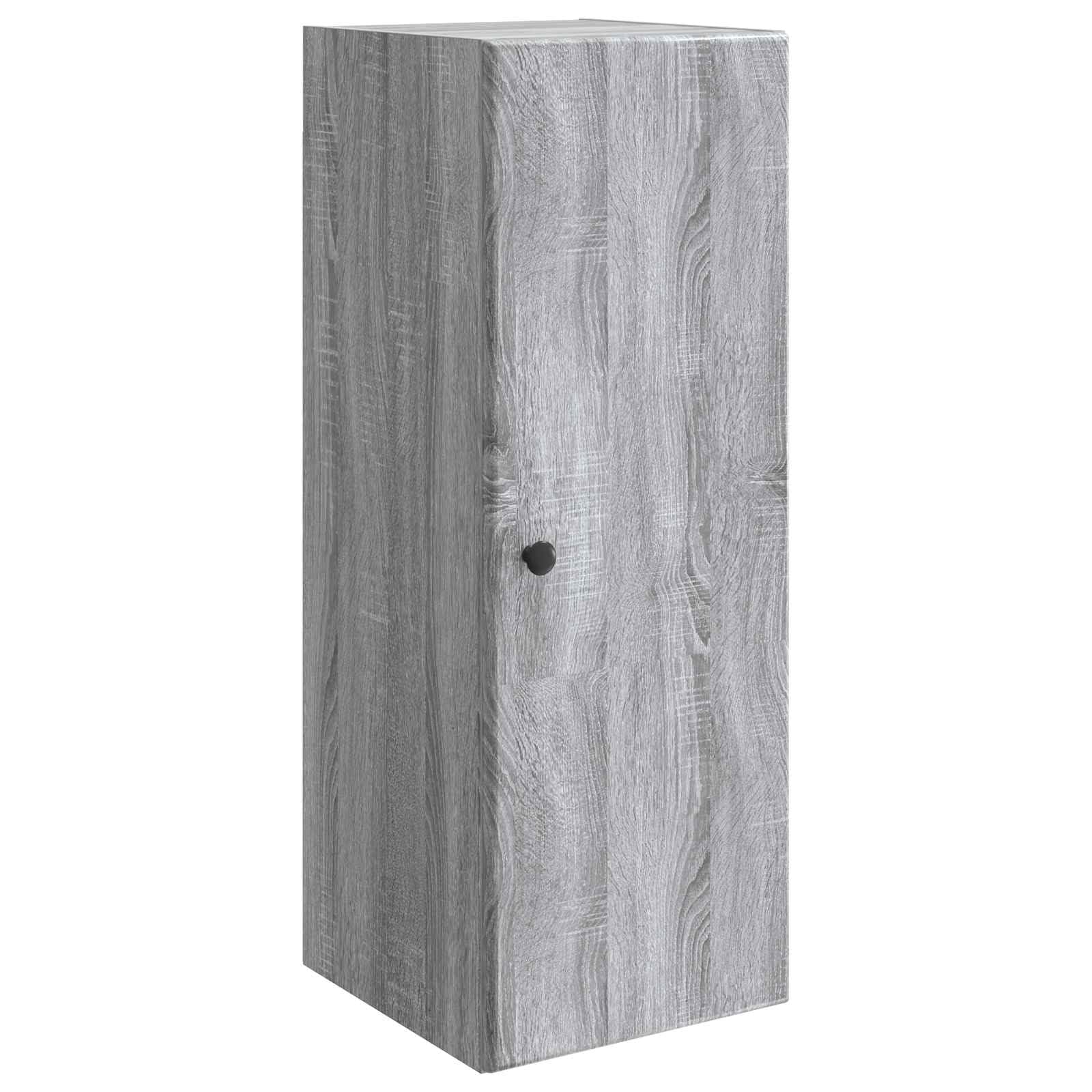 Armario de almacenamiento versátil gris Sonoma mueble auxiliar de pared con estantes