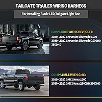 Vista 3 de MECMO Adaptador de 4 pines con luz de puerta trasera inversa para 2019-2022 Chevy Silverado/GMC Sierra 1500 y 2020-2023 HD, arnés de conexión rápida