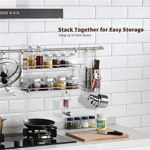 Miniatura 8 de Juego de 10 tazas y cucharas medidoras de acero inoxidable, cuchara de café en polvo, cuchara medidora, cuchara, herramientas para hornear, taza