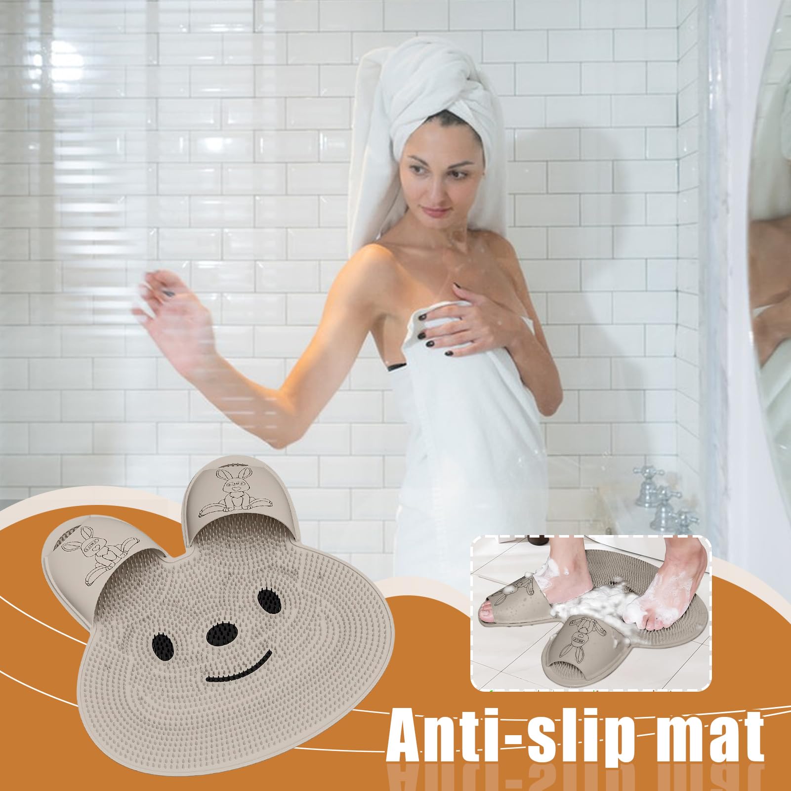 Alfombrilla Exfoliante Para Pies Exfoliador De Silicona Para Ducha | Eliminador Callosidades Cepillo Limpiador Pies, Accesorios Limpieza con Ventosas para Bañera Hidromasaje Suelo Baño