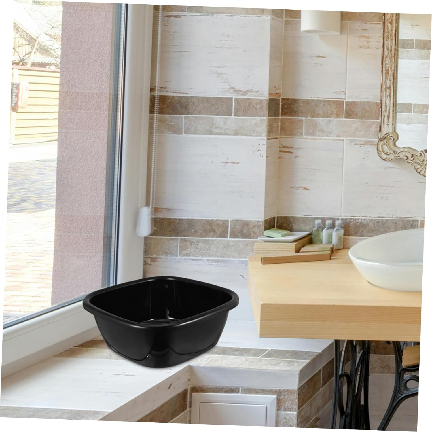 Plastic Square Wash Basin Tub Large Dishpan for Laundry Tasks Face Cleansing